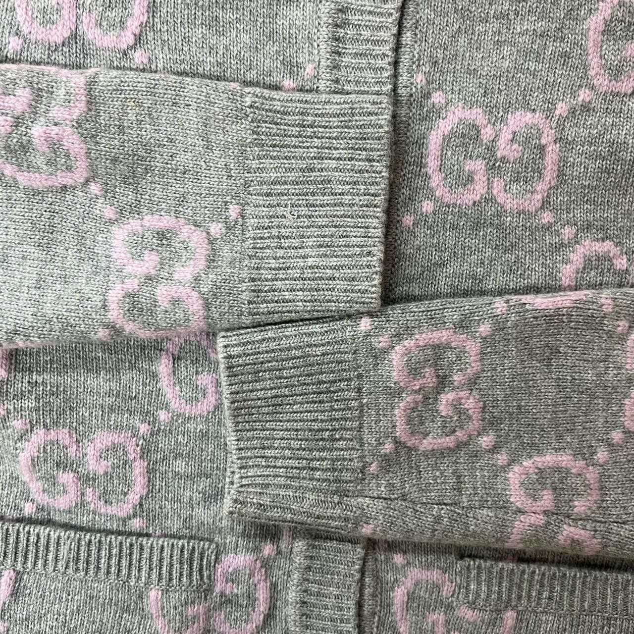 Gucci Gucci 24FW gray pink full print cardigan sweater 2501-Nexta Size US XXS / EU 40 - 4 Thumbnail