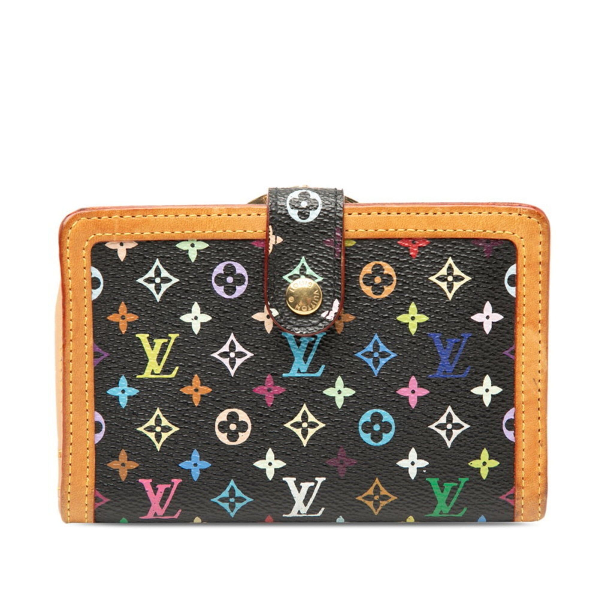 Louis Vuitton Louis Vuitton Monogram Multicolor Portefeuille Viennois Bi-fold Wallet M92988 Black Leather Women's LOUIS VUITTON Size ONE SIZE - 1 Thumbnail