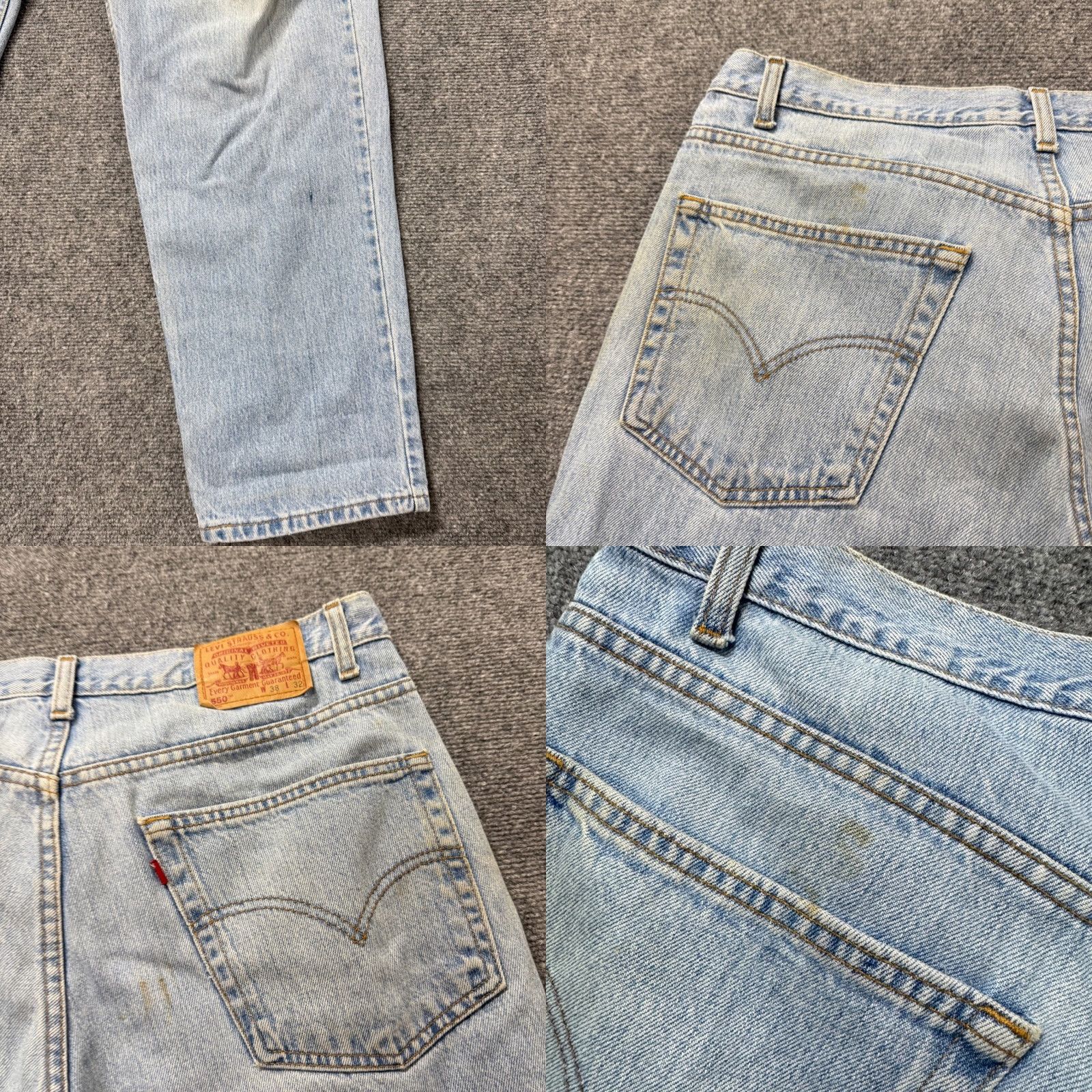 Levi's LEVI'S Jeans 550 Men 36x32 Relaxed Fit 100% Cotton Stained Paper Tag Blue Straight Mens Regular 32 In Inseam Size US 36 / EU 52 - 10 Thumbnail