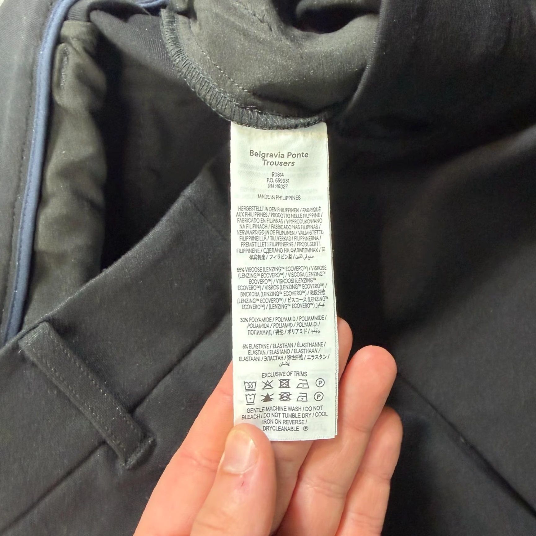 Boden Boden Belgravia Ponte Trousers Wide-Leg Pants Women 10 UK 14 Black офис Work Dress Pants Size 32" / US 10 / IT 46 - 4 Thumbnail