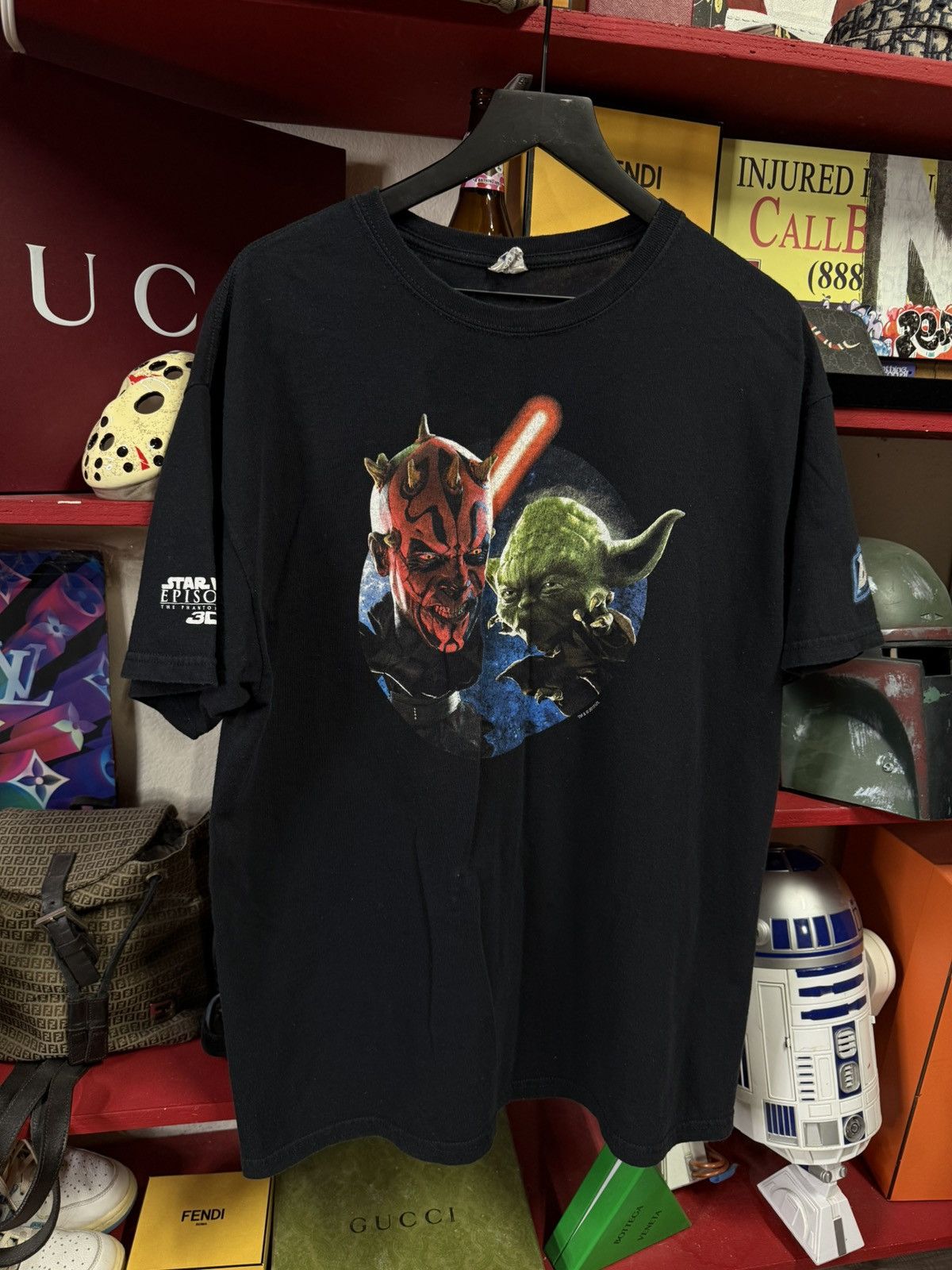 Vintage Yoda Darth Maul T-Shirt Adult Size Large