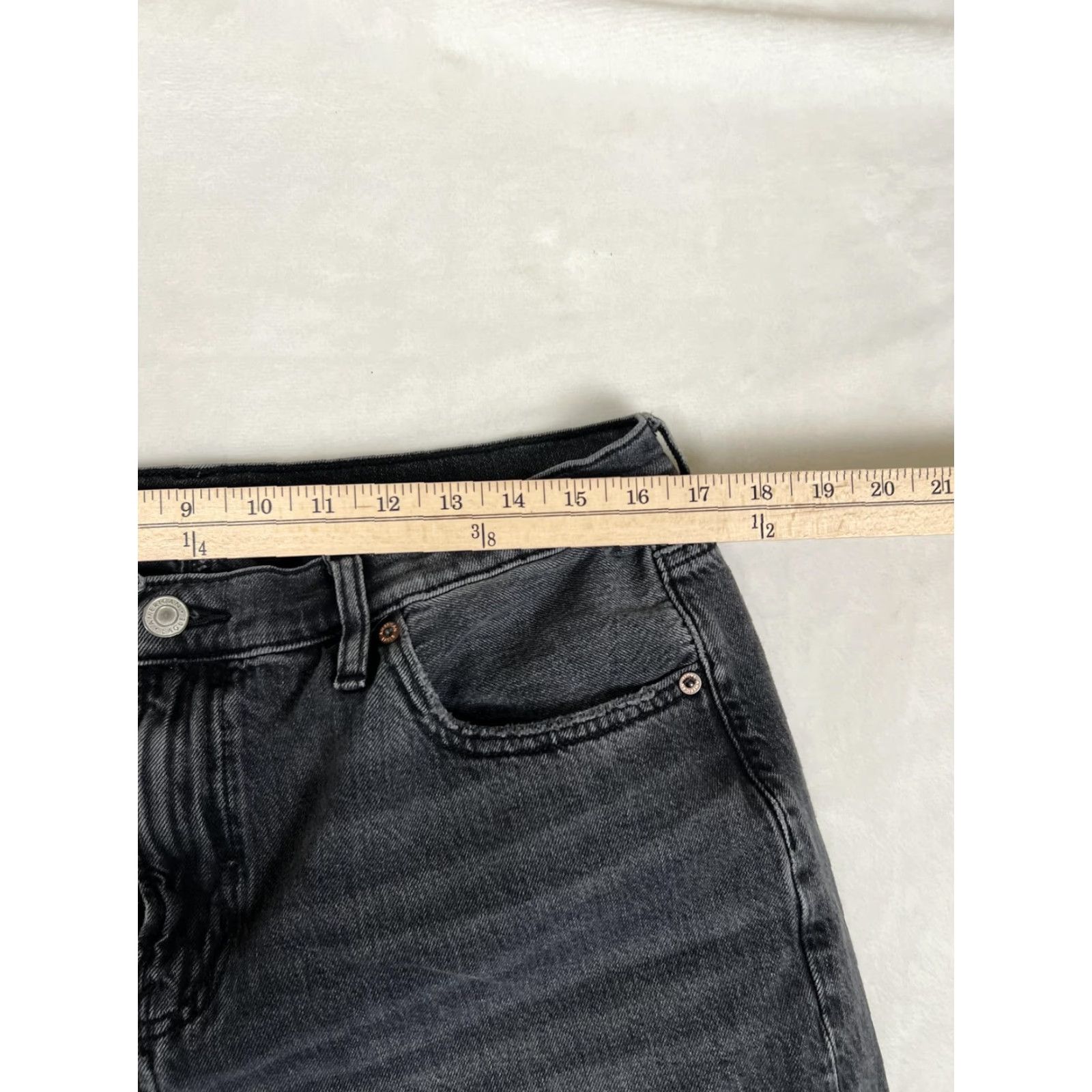 American Eagle Outfitters VINTAGE American Eagle Outfitters Jeans Women 16 Long Charcoal Wash 90s Bootcut Distressed Denim Size 38" / US 16 / IT 52 - 6 Thumbnail