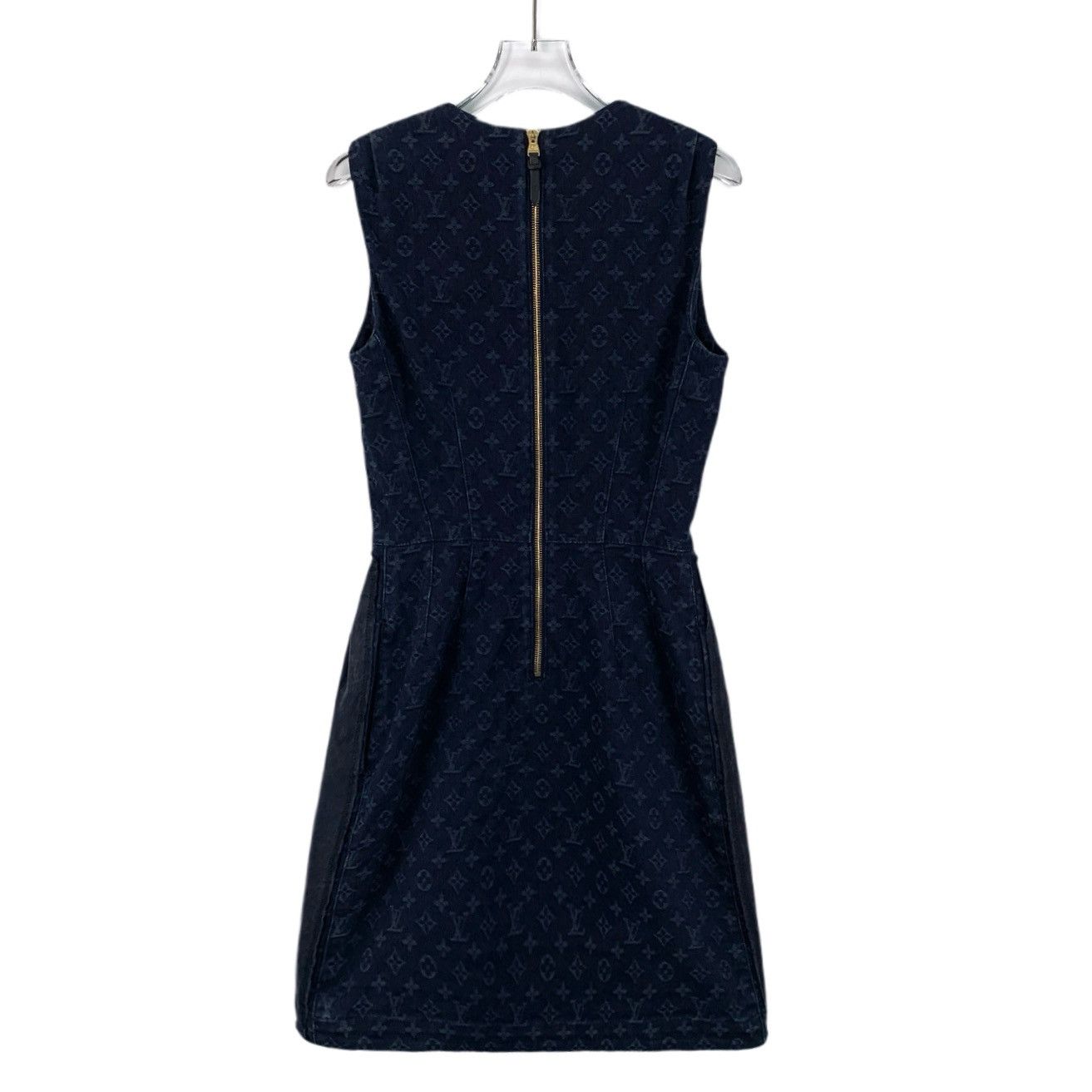 Louis Vuitton Louis Vuitton All-over Monogram Sleeveless Denim Dress K26WX Size XXS / US 00 / IT 34 - 2 Thumbnail