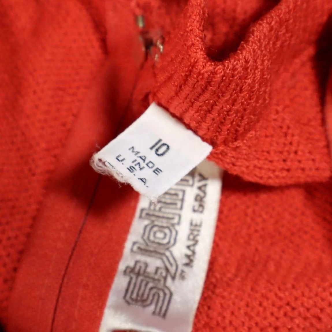 Vintage VTG St. John by Marie Gray Santana Knit BTK Dress Red Women's 10 Size L / US 10 / IT 46 - 6 Thumbnail