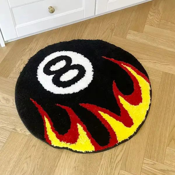 Other Hayakawa x Hanai Fire Billiards No.8 Tug Carpet Size ONE SIZE - 2 Thumbnail