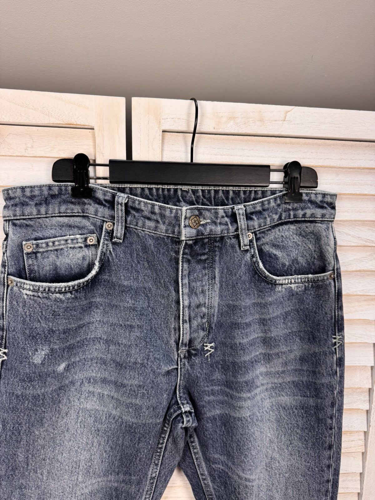 Ksubi Ksubi Jeans Men Blue Denim Distressed Straight Fit Size 32 Size US 32 / EU 48 - 4 Thumbnail