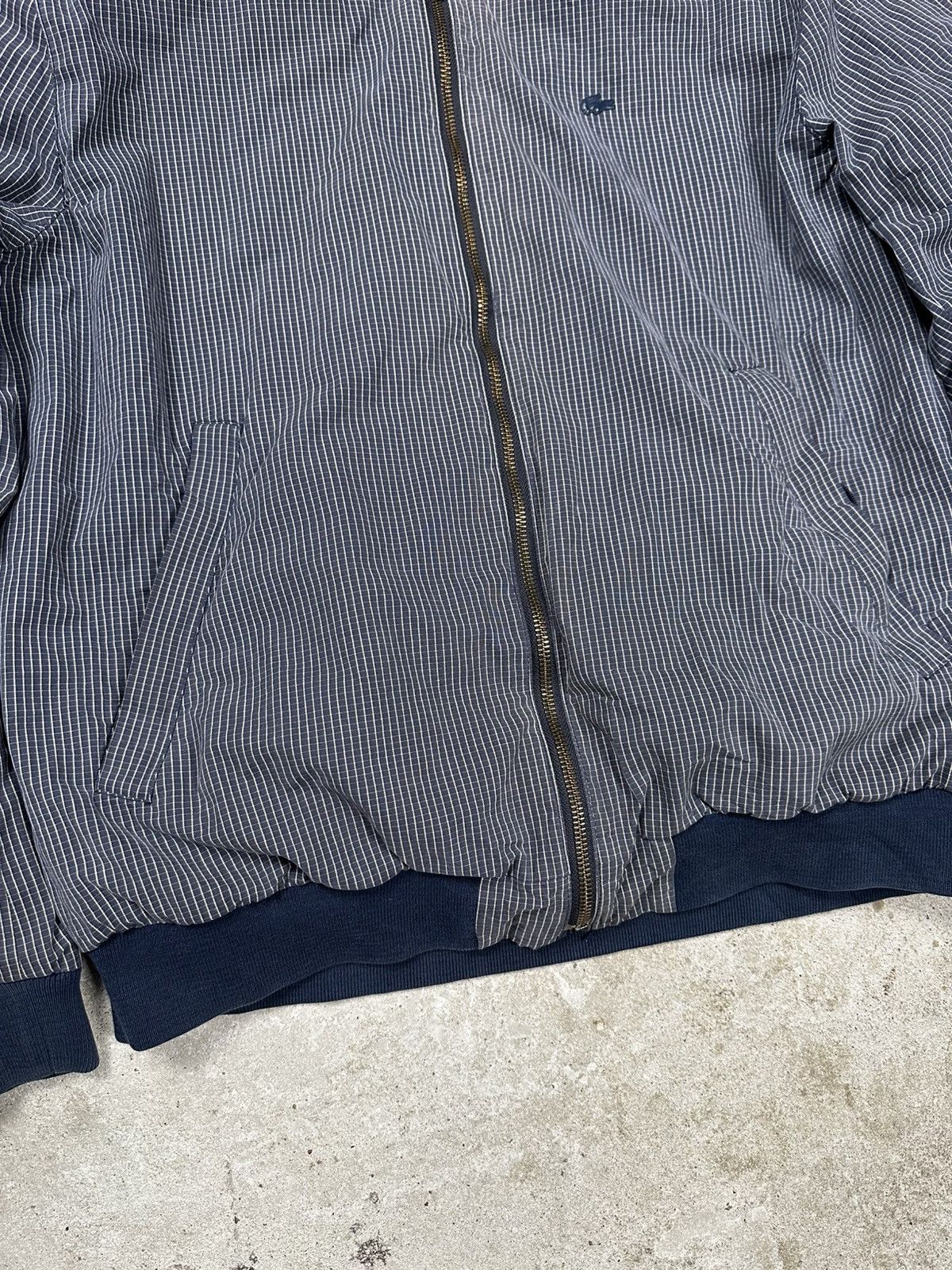 Lacoste × Vintage Vintage 90s Lacoste Reversible Bomber Jacket Navy Check Size US L / EU 52-54 / 3 - 9 Thumbnail