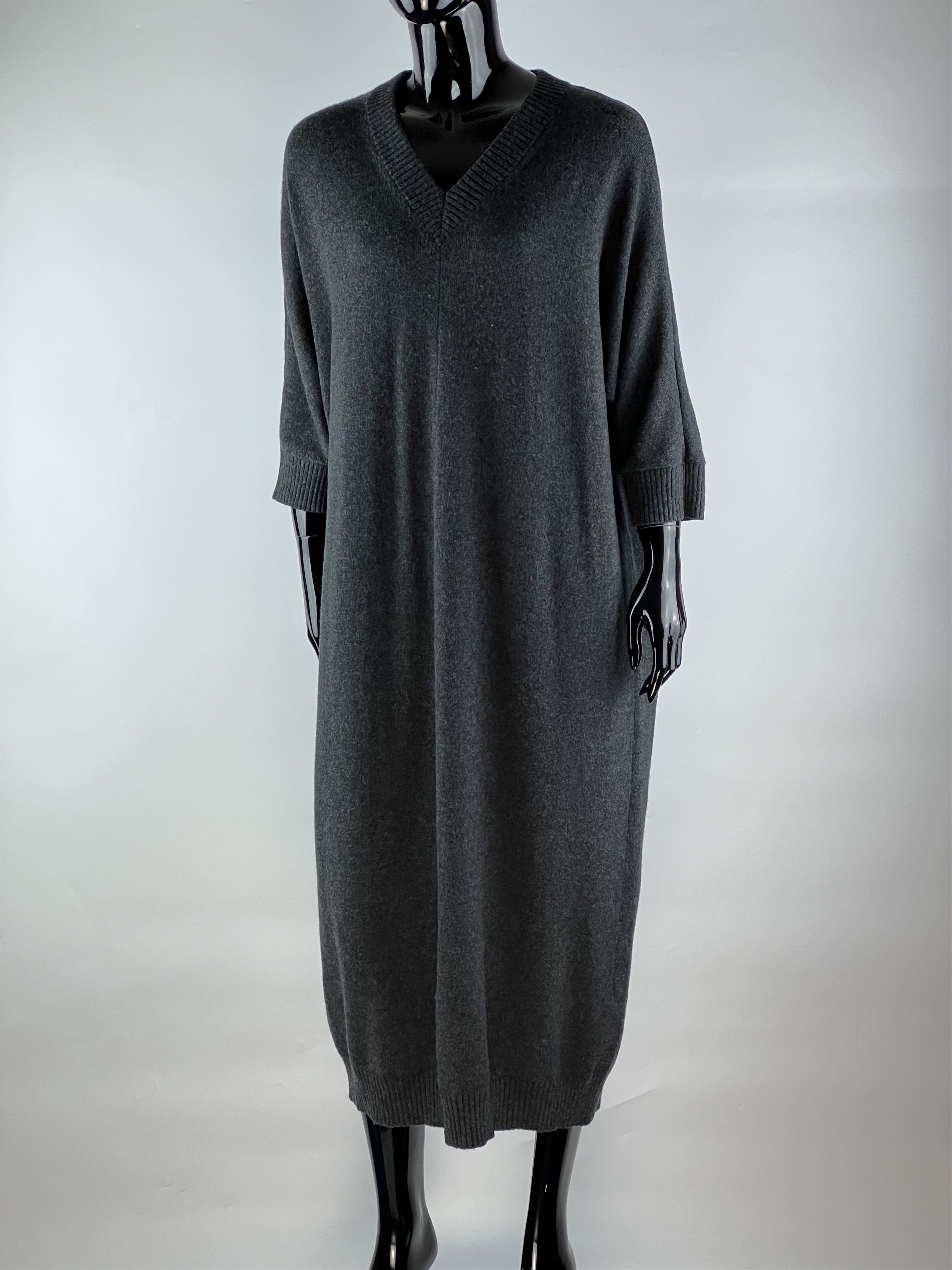 Cos COS 100% Wool Gray Maxi Dress Size XS/S Oversized Size XS / US 0-2 / IT 36-38 - 1 Thumbnail