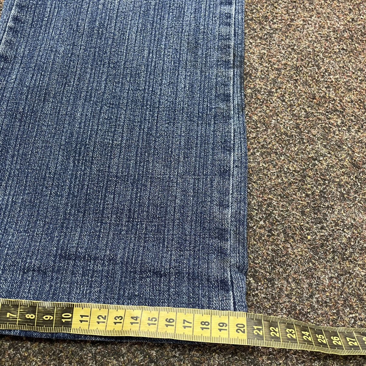 Vintage Y2K Distressed Flared Wide Leg Jeans Baggy Skate Grunge Logo Size 32" / US 10 / IT 46 - 8 Thumbnail