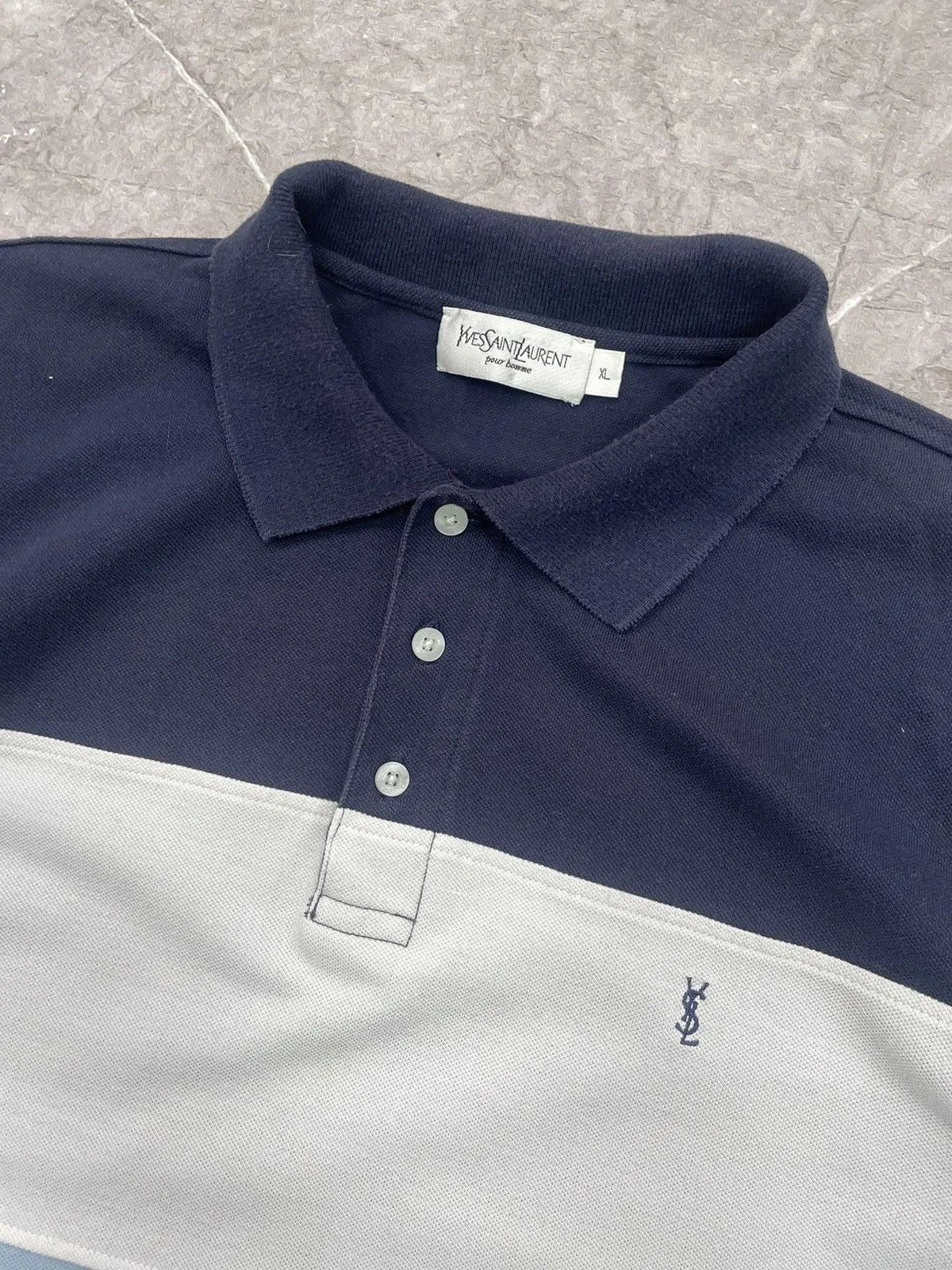 Yves Saint Laurent Vintage old money polo Yves Saint Laurent mini logo Size US XL / EU 56 / 4 - 4 Thumbnail