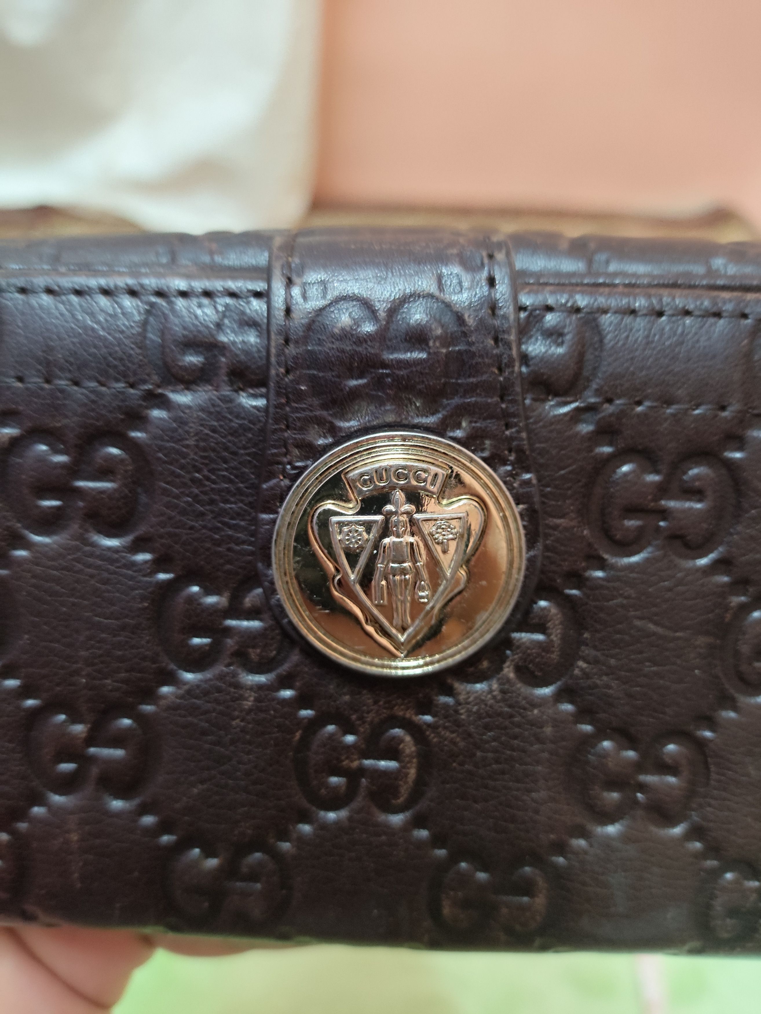 Leather × Vintage OLD Vintage Leather (G u c c i) Wallet with Steel Logo Size ONE SIZE - 5 Thumbnail