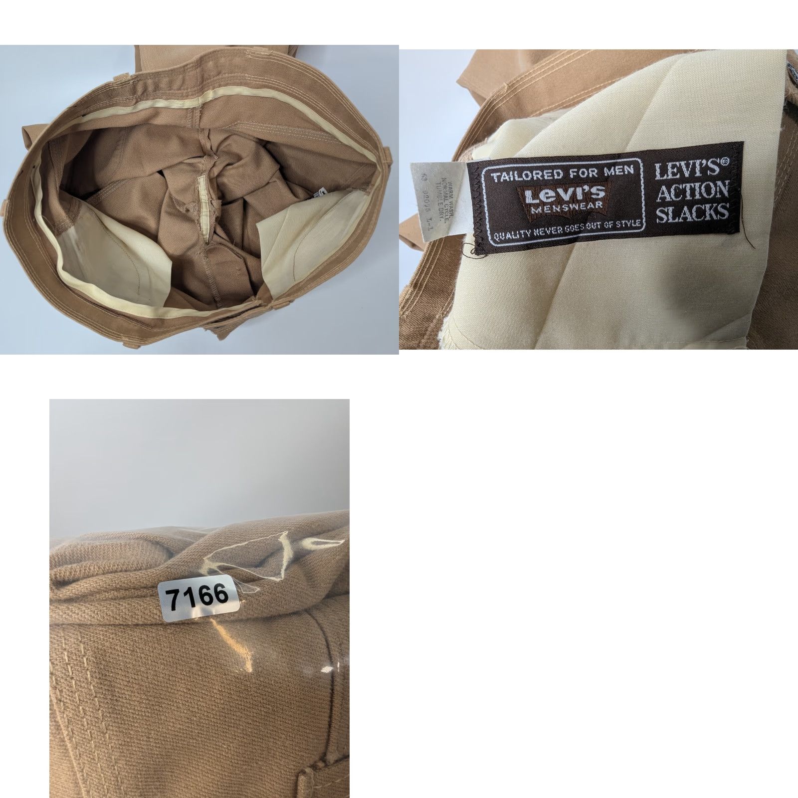 Levi's VINTAGE Levi's Action Slacks Pants Men 35x31 Beige Twill Pleated 90s Preppy Size US 35 - 9 Thumbnail