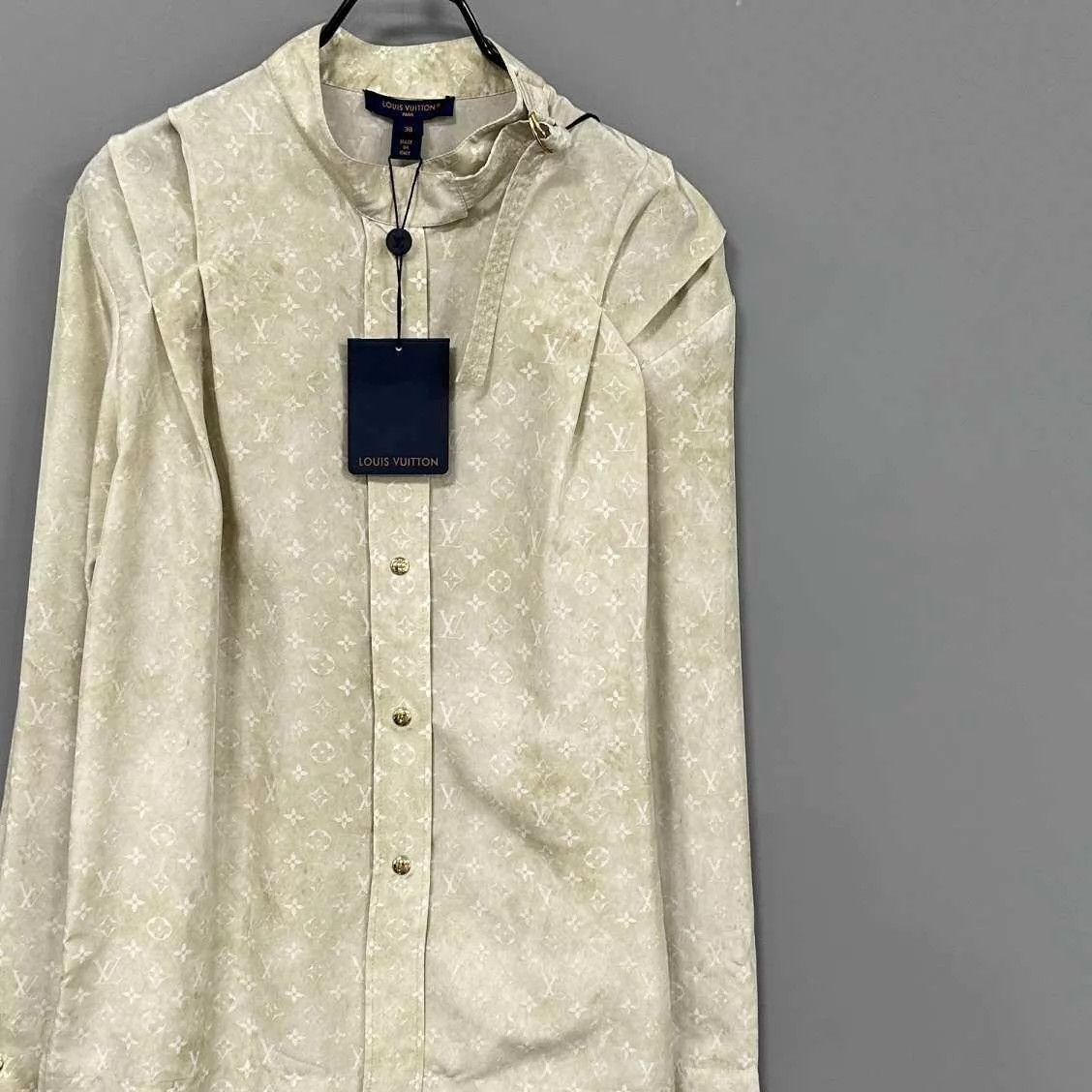 Louis Vuitton LV silk all-over ink splatter tailored shirt 38 Size US S / EU 44-46 / 1 - 1 Thumbnail