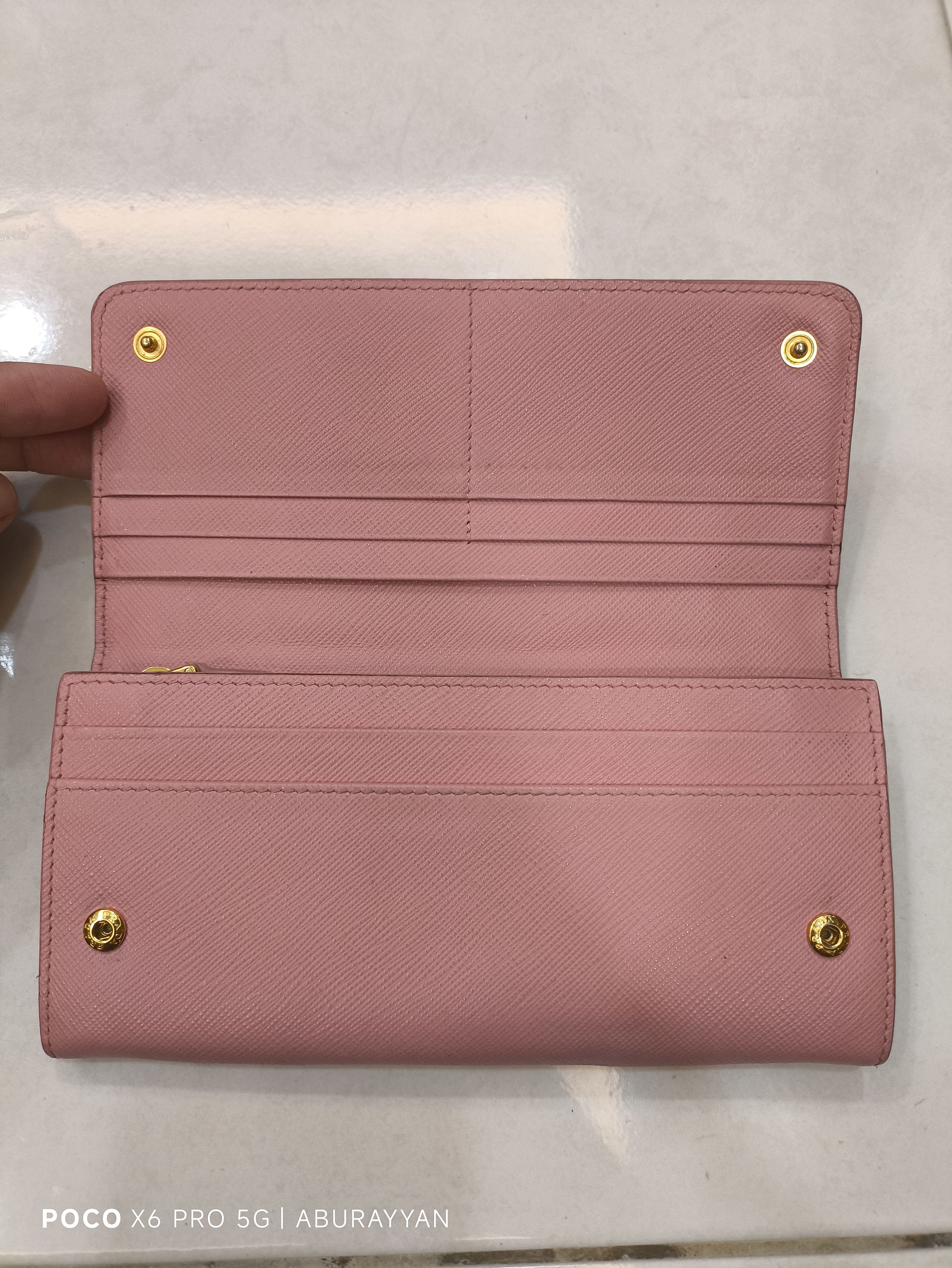Prada Prada Saffiano Leather Continental Wallet In Begoniarosa Size ONE SIZE - 5 Thumbnail