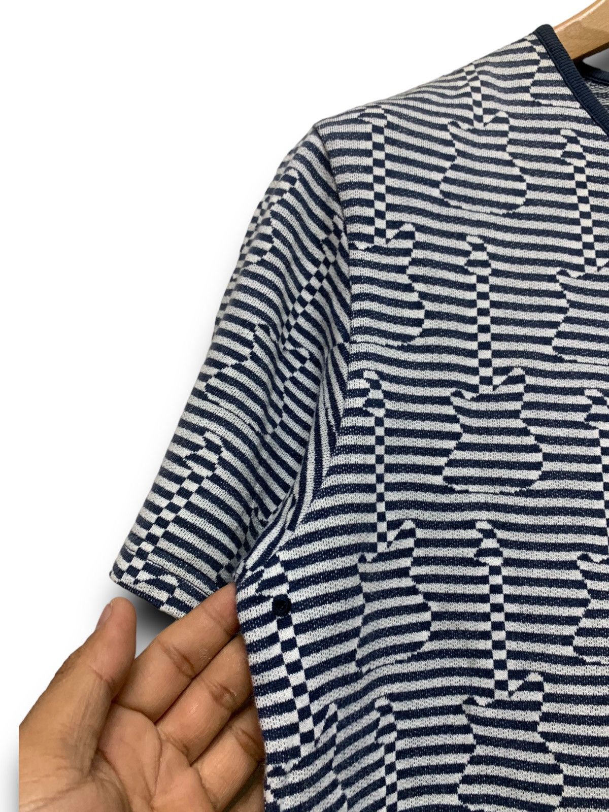 Designer × Japanese Brand × Number (N)ine NUMBER (N)INE STRIPES GUITAR MONOGRAM JAPANESE BRAND SHIRT Size US L / EU 52-54 / 3 - 7 Thumbnail