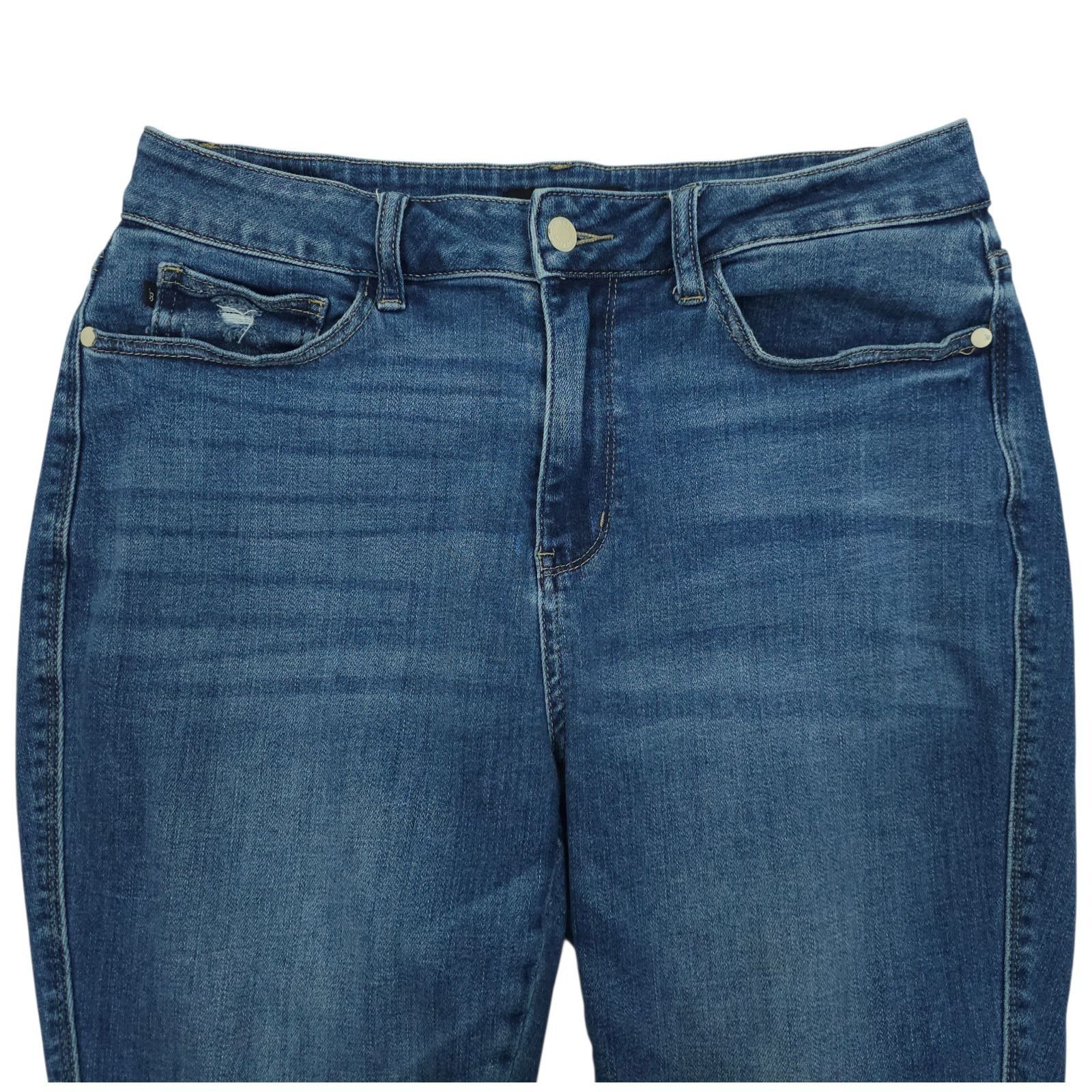 Judy Blue Judy Blue Skinny Jeans 14W High Waist Distressed Frayed Size 31" - 10 Thumbnail