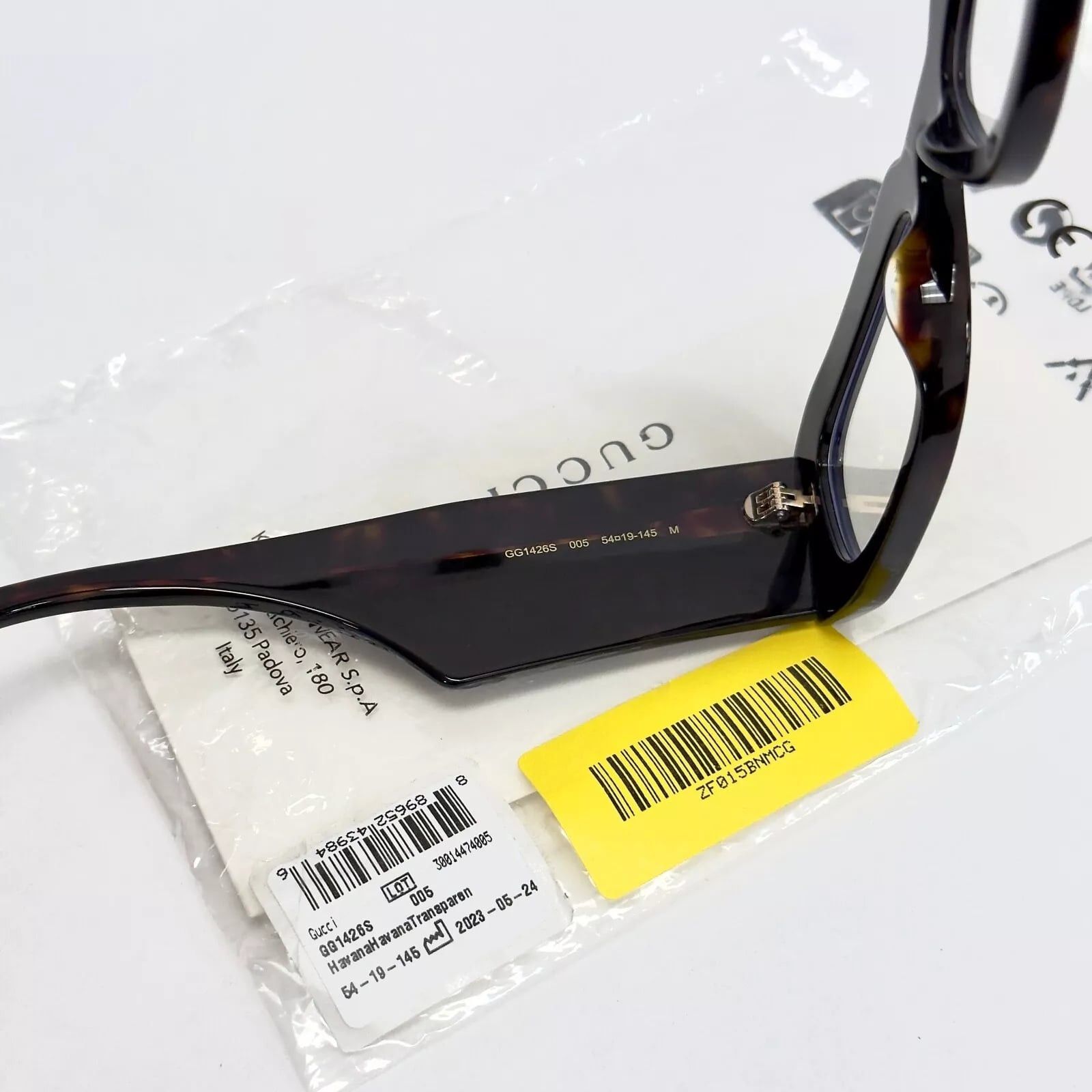 Gucci GUCCI 1426 Brown Clear Narrow Gg1426S Sunglasses 005 Size ONE SIZE - 8 Thumbnail