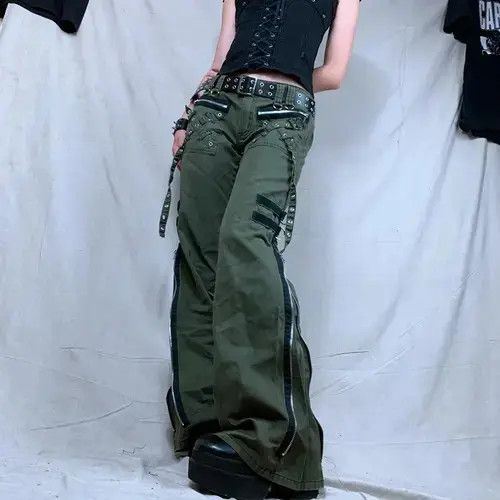 Unowned Bag Gothic Punk Baggy Trousers Bandage Size 28" / US 6 / IT 42 - 1 Thumbnail