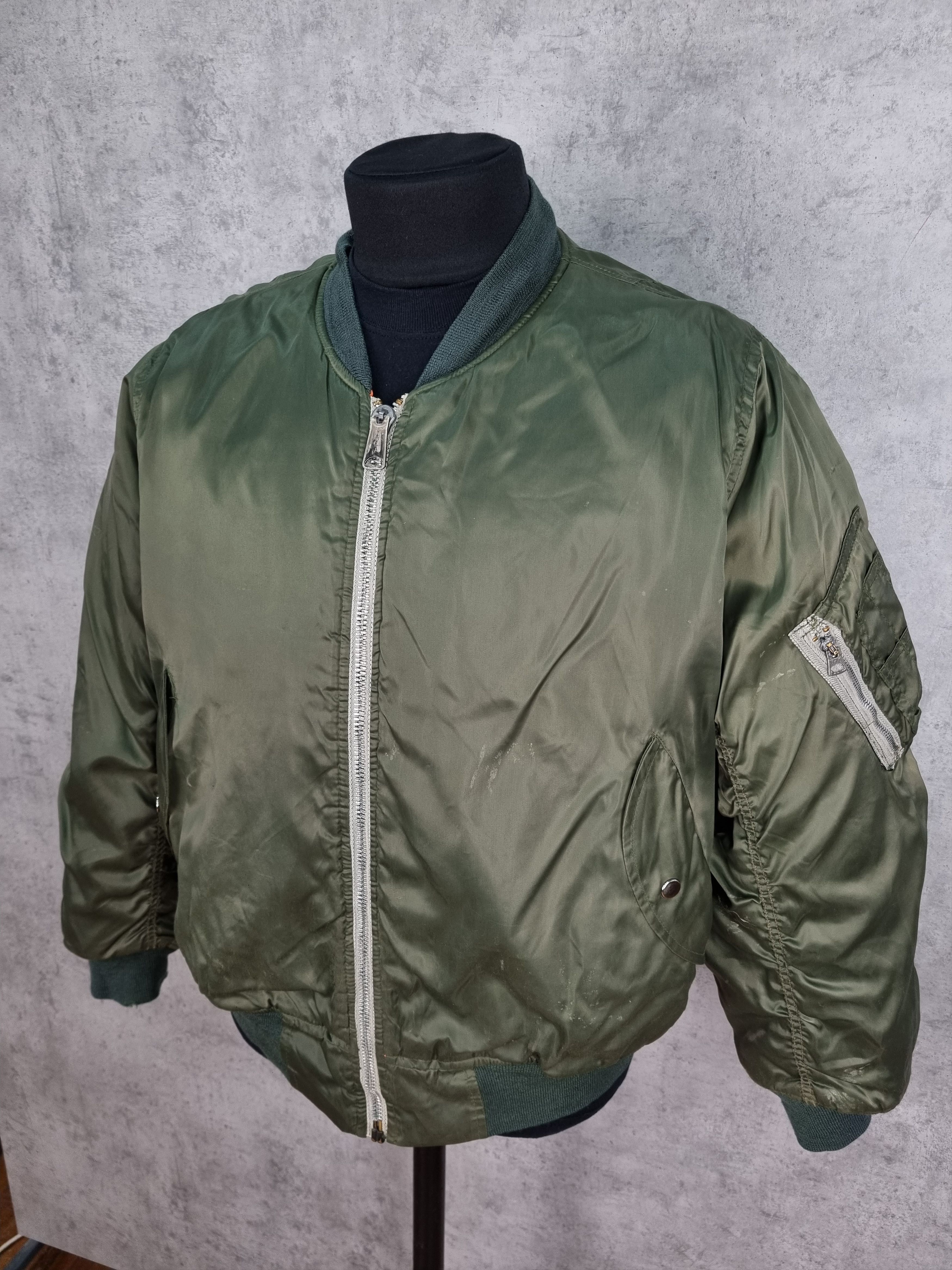 Vintage Destroyed Aviator Dirty Military Nylon Bomber Size US M / EU 48-50 / 2 - 3 Thumbnail