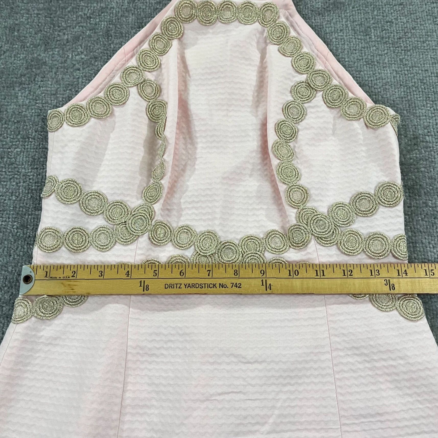 Lilly Pulitzer LILLY PULITZER Dress Womens Size 0 Pearl Shift Paradise Tint Short Pink Gold Size 25" / US 0 / IT 36 - 6 Thumbnail