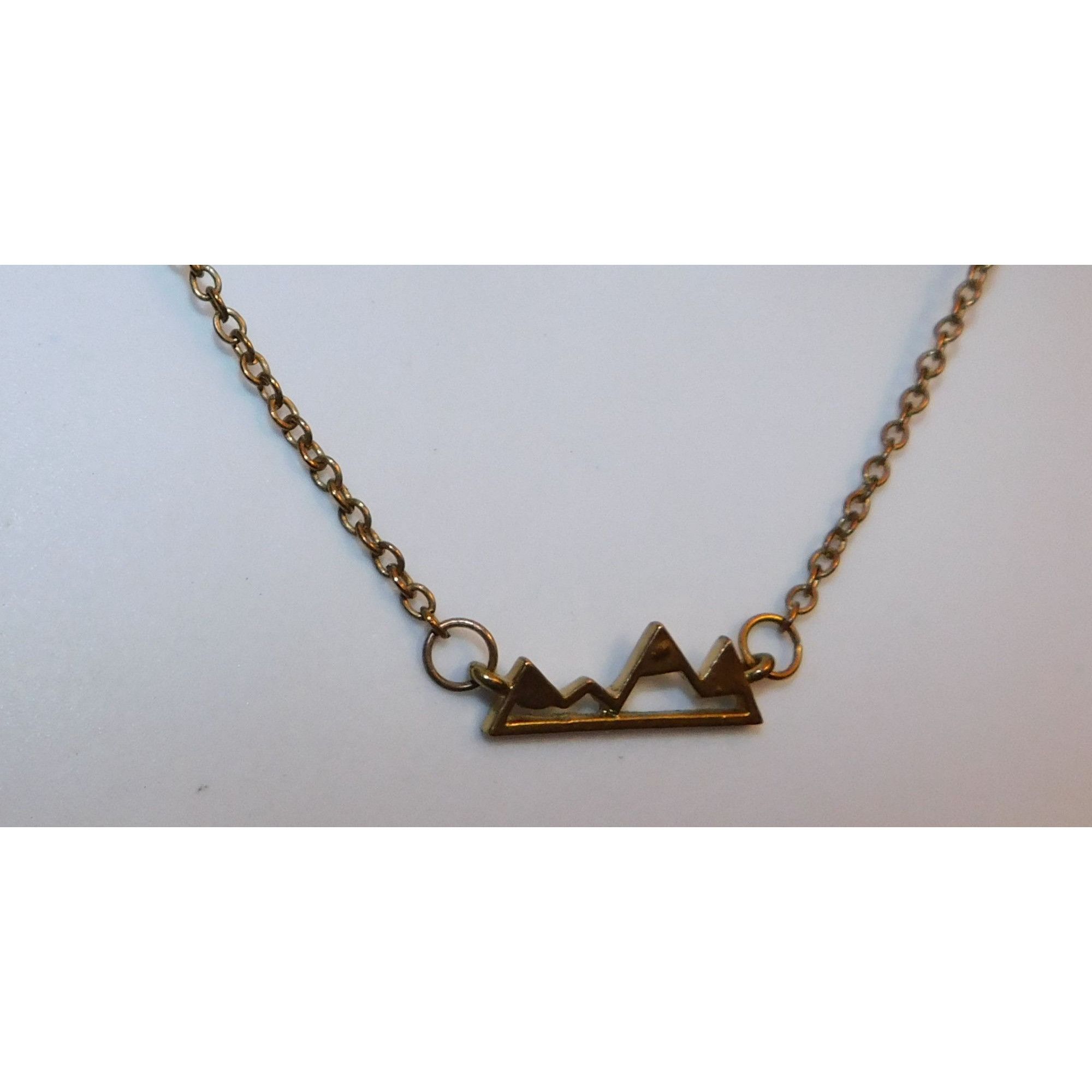 Other Dainty Minimalist Mountain Gold Tone Necklace Size ONE SIZE - 3 Thumbnail