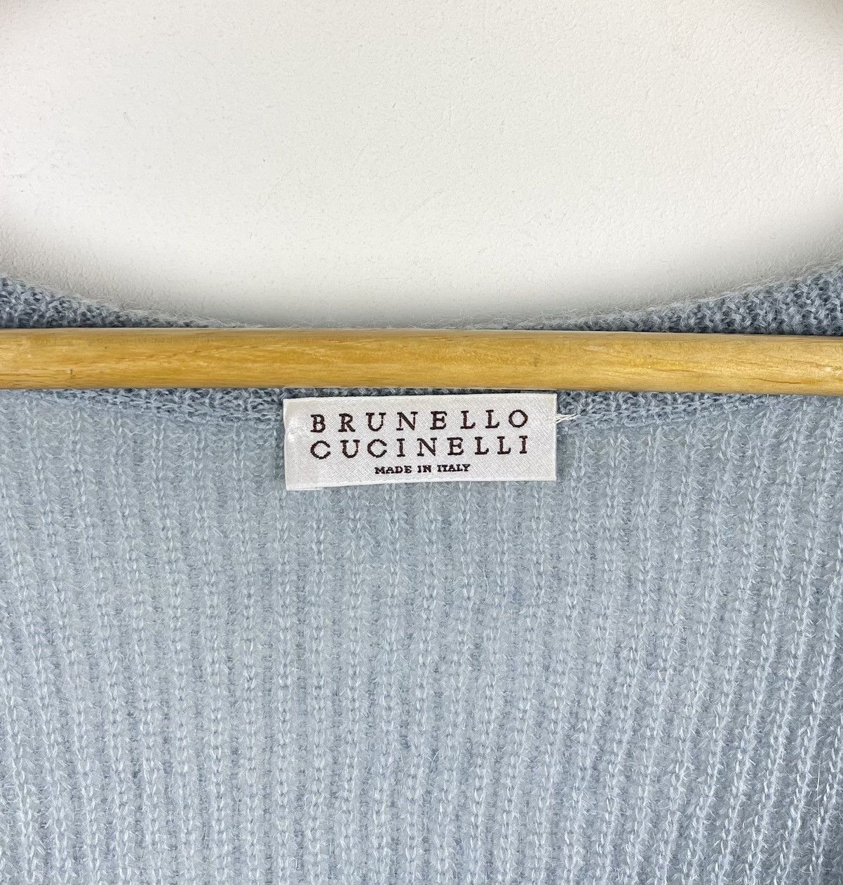 Brunello Cucinelli 🩵 Brunello Cucinelli V-neck Sweater Mohair Blend Womens Blue Size M / US 6-8 / IT 42-44 - 5 Thumbnail