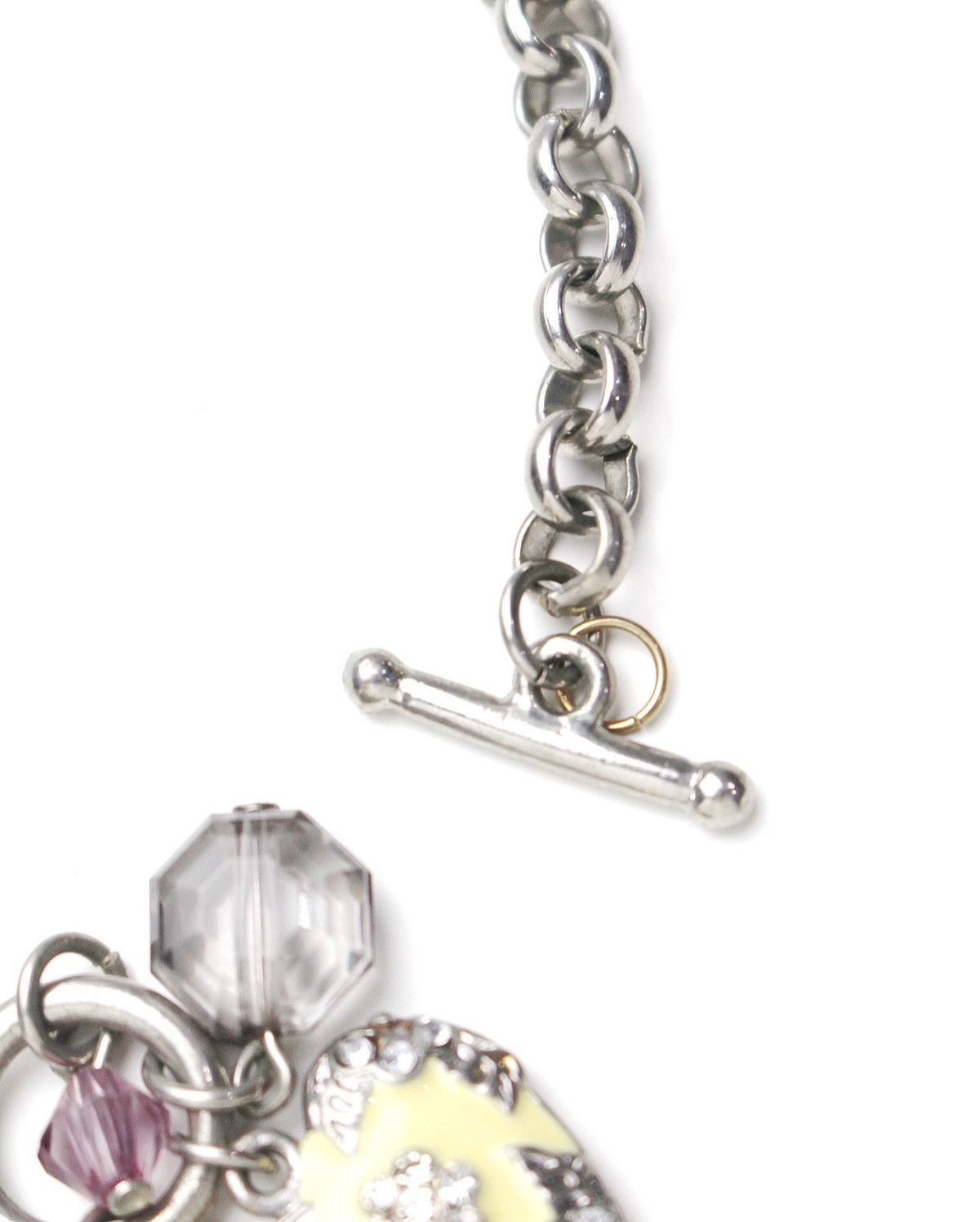 Vintage 2000S JAPANESE MADE CRYSTAL HEART CHARM BRACELET Size ONE SIZE - 4 Thumbnail