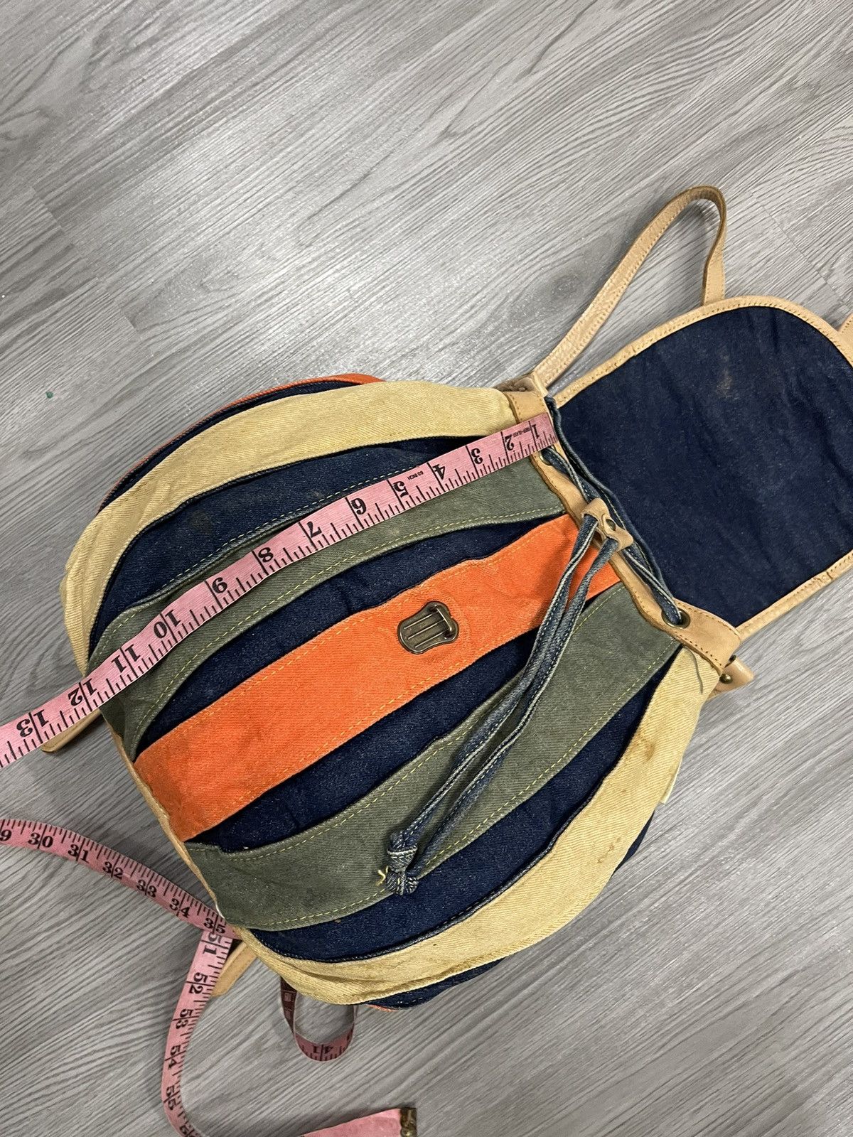 Japanese Brand × Vintage Japan denim Pumpkin Rucksack Bag Size ONE SIZE - 17 Thumbnail