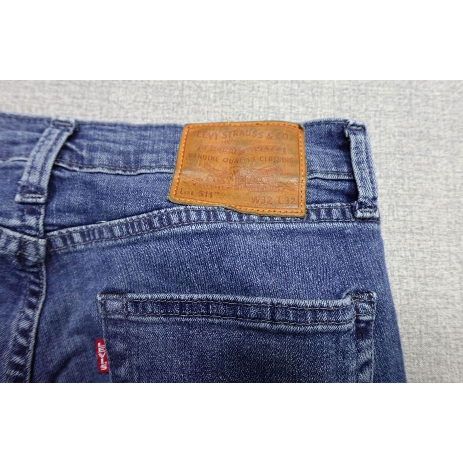 Levi's Levi's 511 Slim Taper Jeans Mens 32x32 Blue Medium Wash Stretch Denim Pants Jeans Pants Size US 32 / EU 48 - 2 Thumbnail