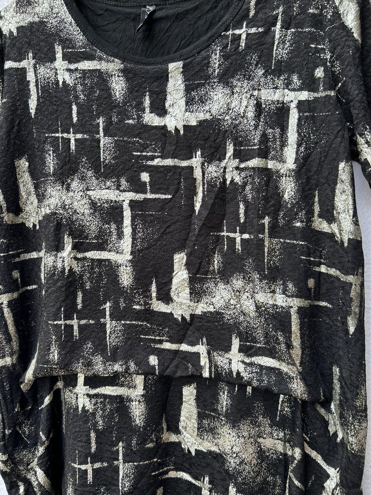 If Six Was Nine × Japanese Brand × Le Grande Bleu (L.G.B.) Japanese poem knitted double layer shirt Size US M / EU 48-50 / 2 - 3 Thumbnail