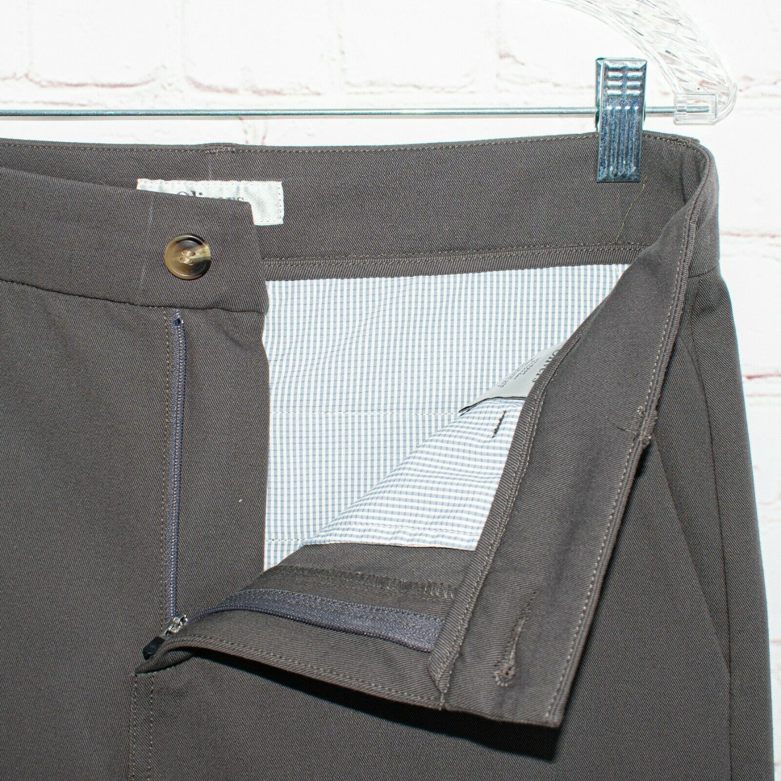 Olivers Apparel Oliver Apparel Men's Sz 32 slim Chino Pants Gray Twill Nylon Size US 32 / EU 48 - 3 Thumbnail