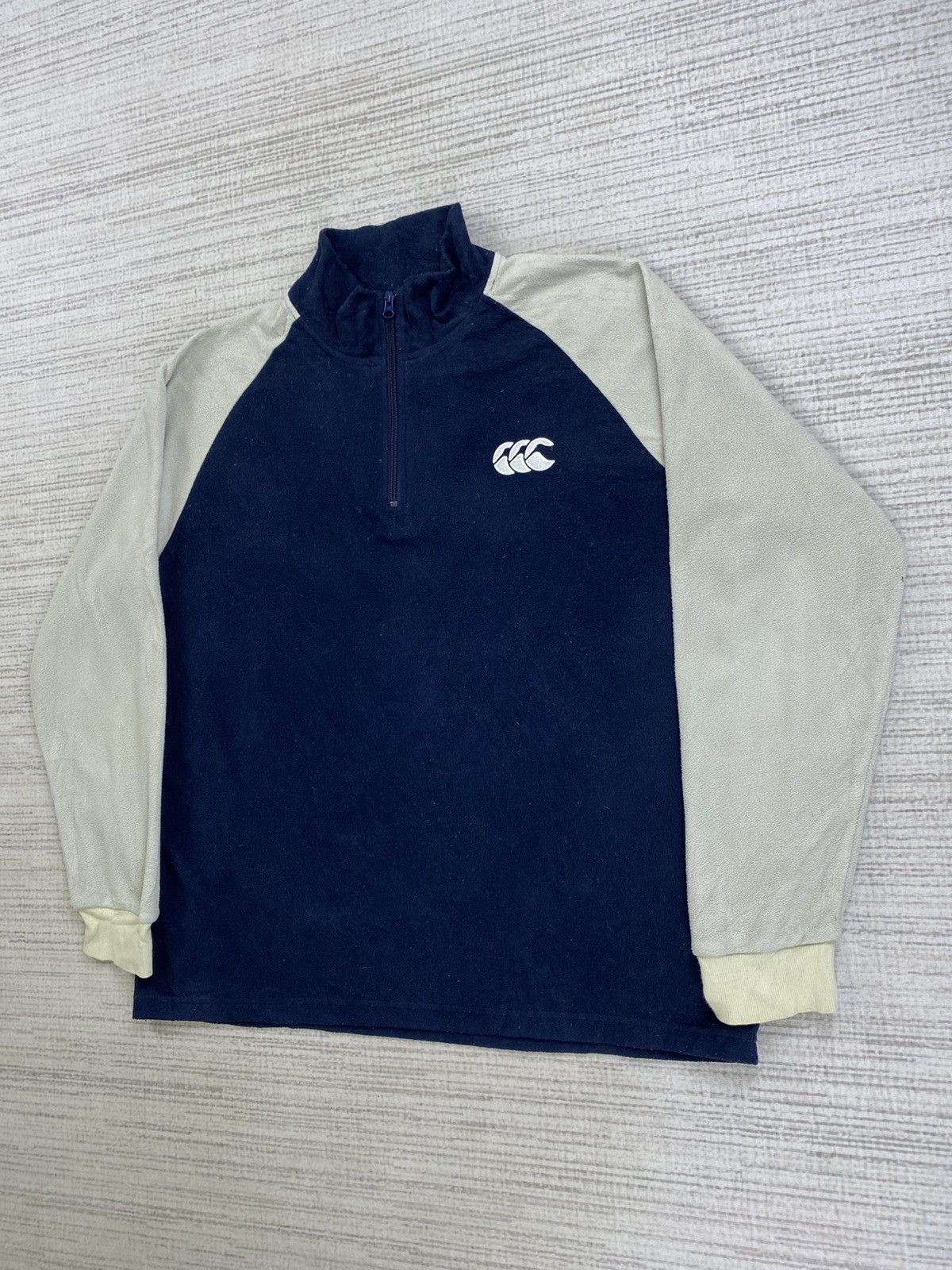 Canterbury of New Zealand × Vintage Vintage Canterbury Embroidered Logo Fleece Half Zipper Shirt Size US XL / EU 56 / 4 - 4 Thumbnail