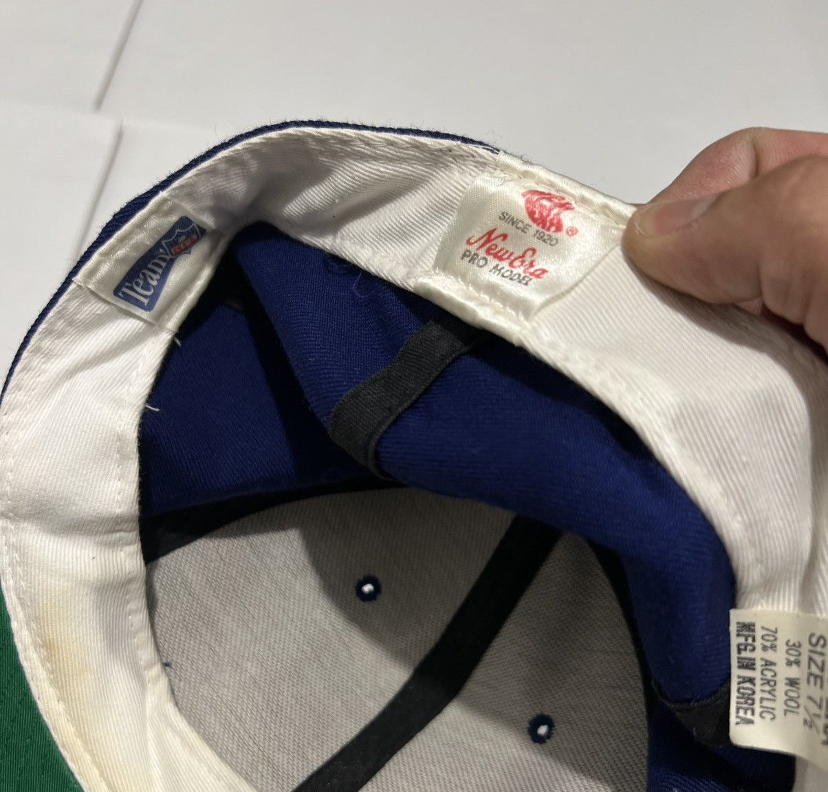 New Era Vintage 90s Detroit Lions New Era Hat Fitted 7 1/2 Wool Size ONE SIZE - 7 Thumbnail