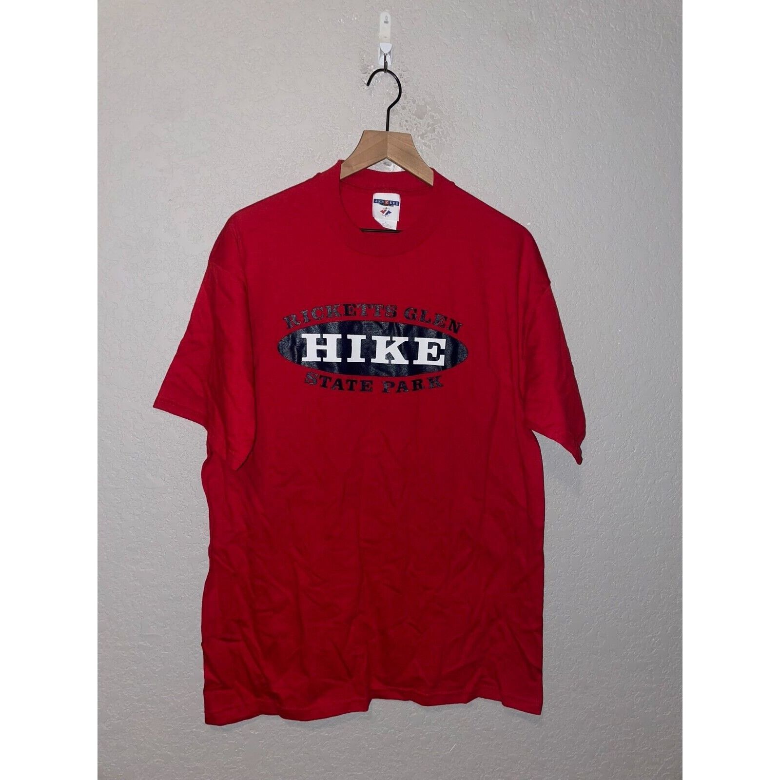Jerzees Vintage Ricketts Glen State Park Shirt Tee Hike Red VTG 90s Size US L / EU 52-54 / 3 - 1 Thumbnail