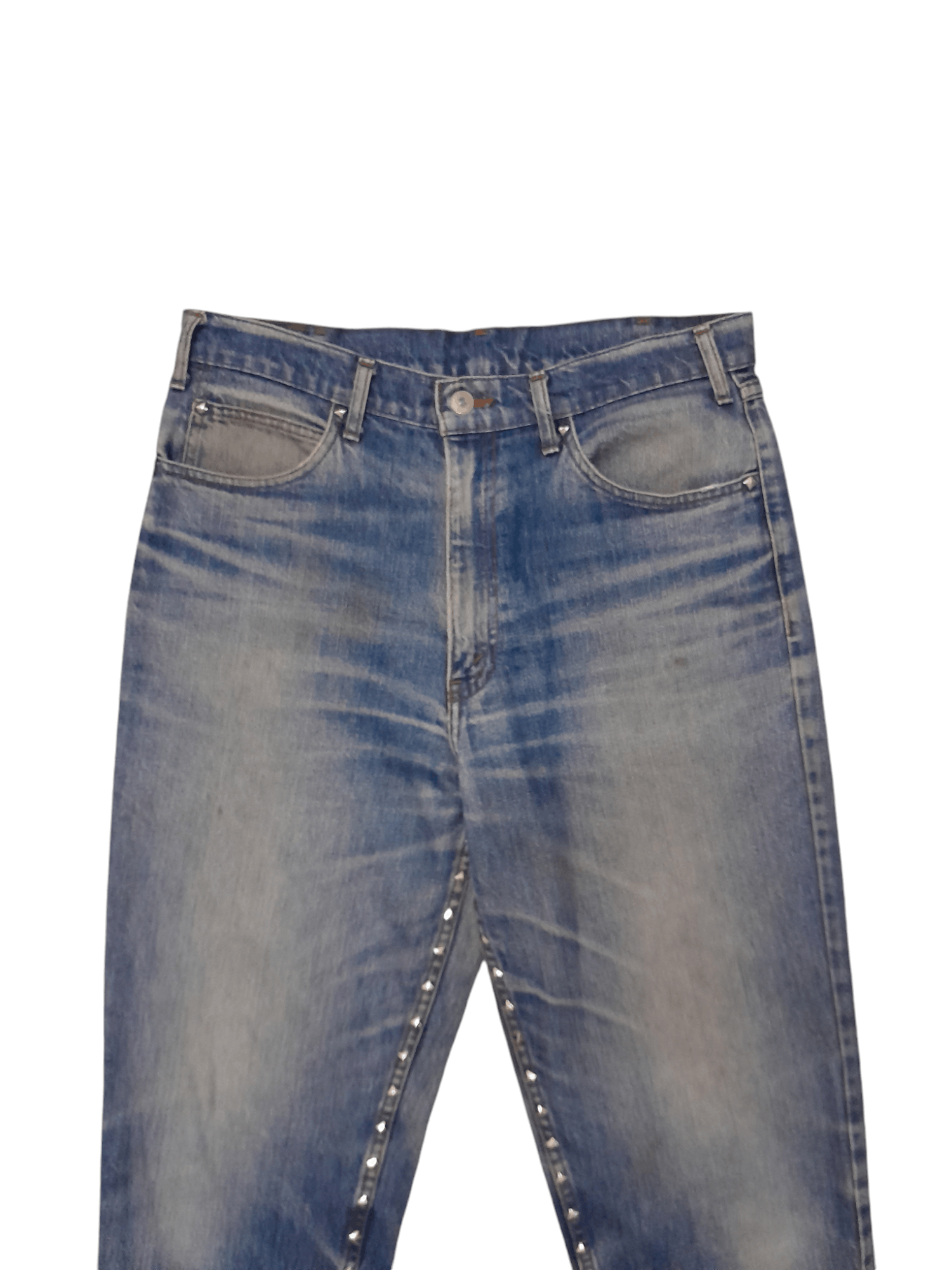 Levi's × Vintage 90s Levis Carozza Big E Studded Denim (F370) Waist 33 Size US 33 - 2 Thumbnail