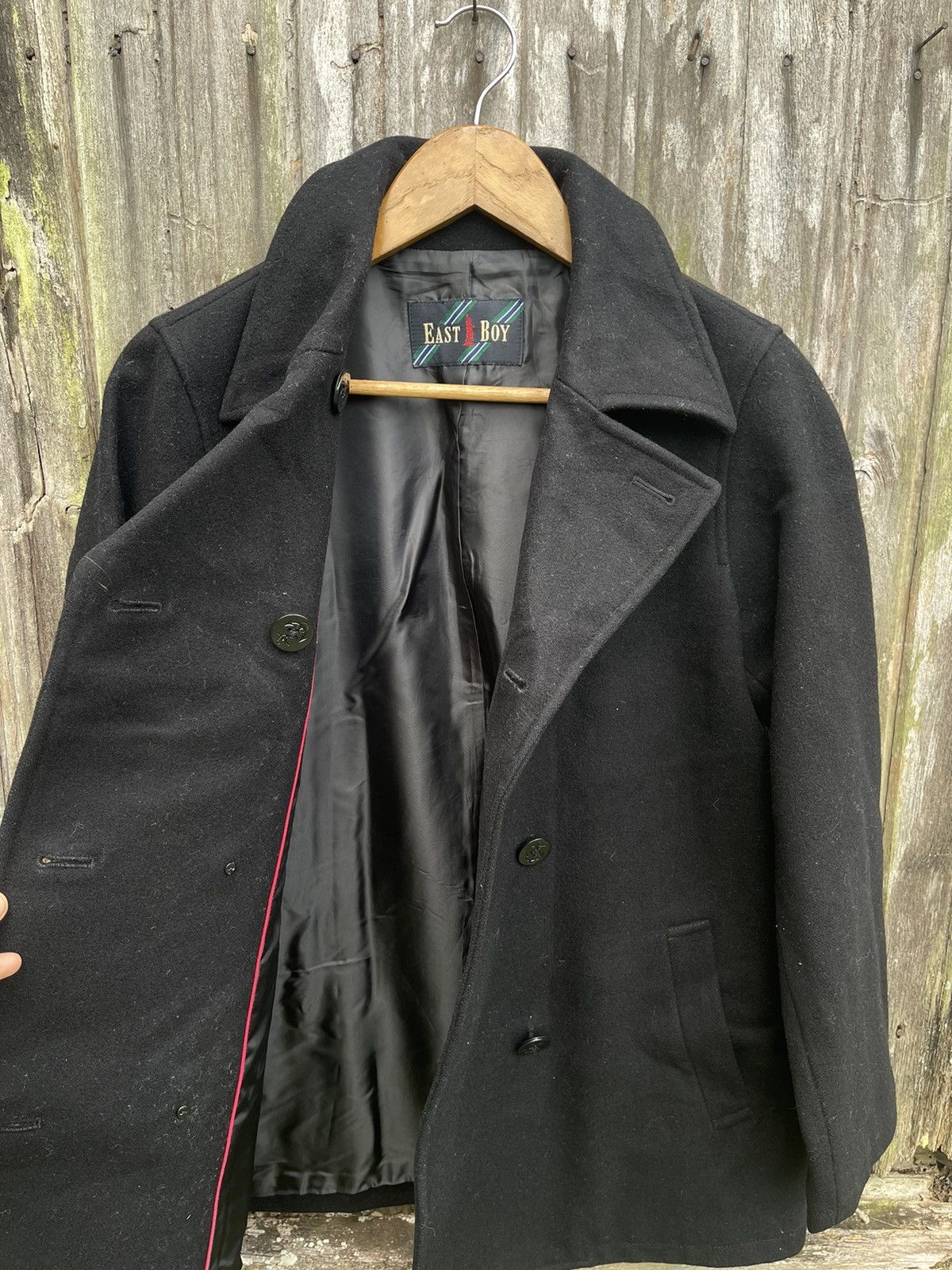 Designer East Boy Classic Wool Peacoat — Black (Fits M-L) Size US M / EU 48-50 / 2 - 12 Thumbnail