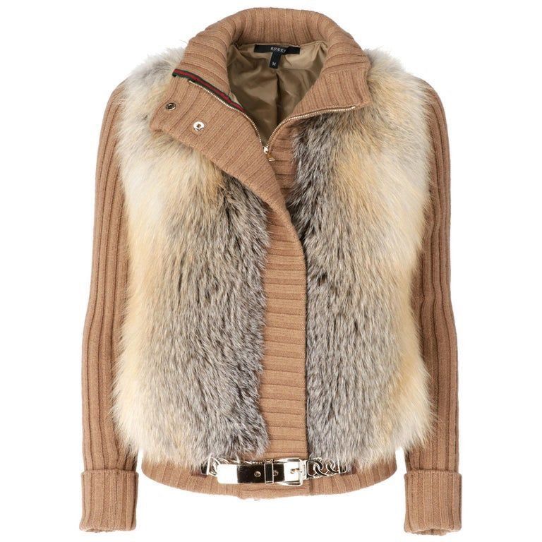 Gucci FOX FUR KNITTED JACKET Size M / US 6-8 / IT 42-44 - 1 Thumbnail