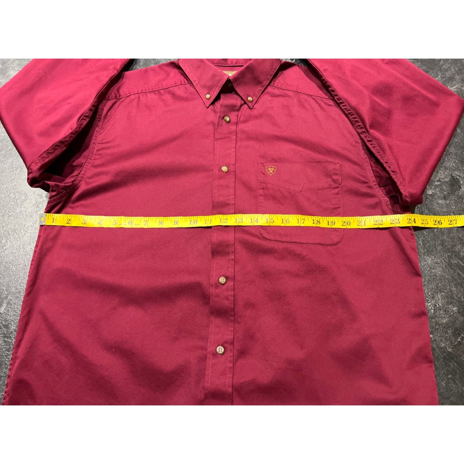 Ariat Ariat Men’s Long Sleeve Button-Up Shirt Burgundy Magenta Cotton Western City Casual L Size US L / EU 52-54 / 3 - 7 Thumbnail