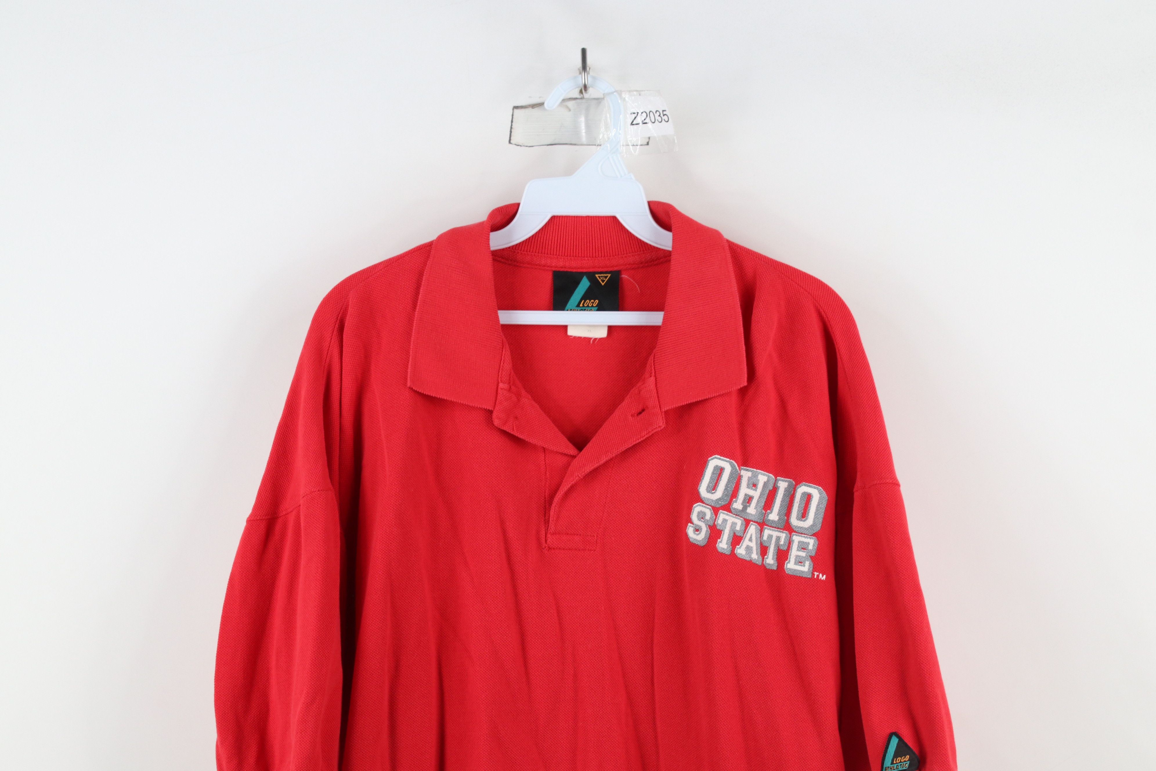 Vintage Vintage 90s Spell Ohio State University Collared Polo Shirt Size US XL / EU 56 / 4 - 2 Thumbnail