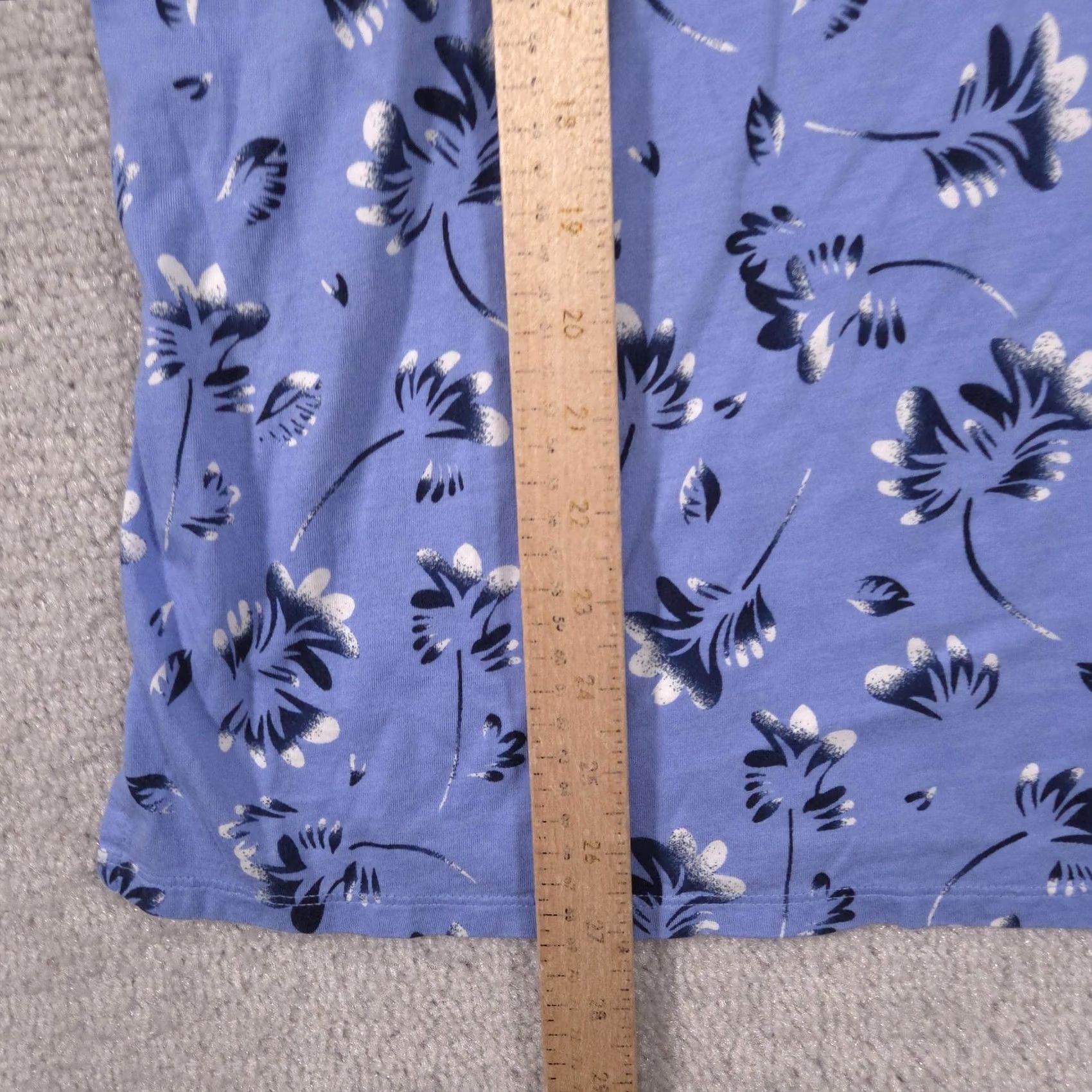 Vintage Woman Within Shirt Womens Blue Floral Cold Shoulder Sleeve Ruffle Top 14/16 Size XL / US 12-14 / IT 48-50 - 7 Thumbnail