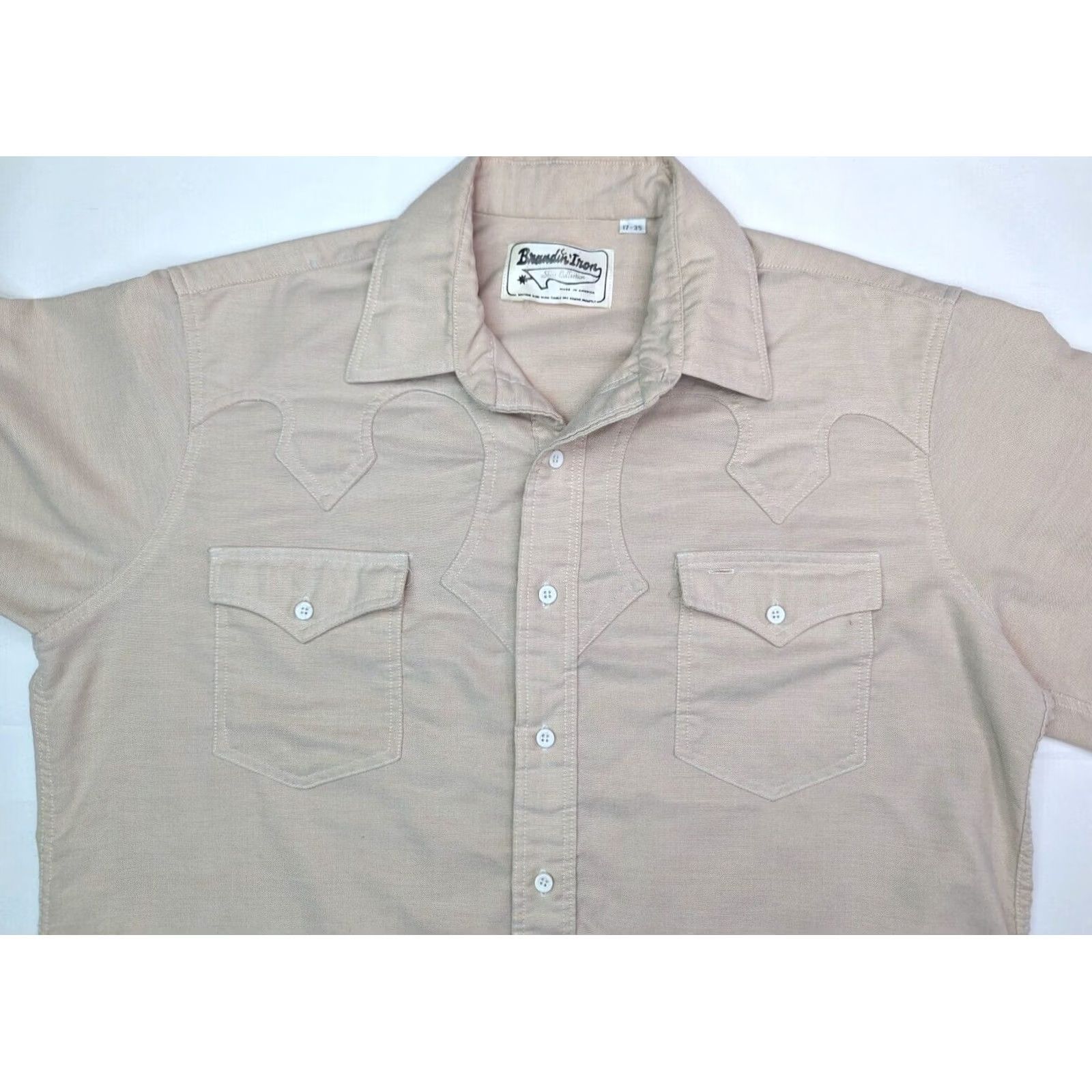 Denime Brandin' Iron Western Shirt Mens Long Sleeve Button-Up Denim Ivory Geometric Vintage Size US M / EU 48-50 / 2 - 4 Thumbnail