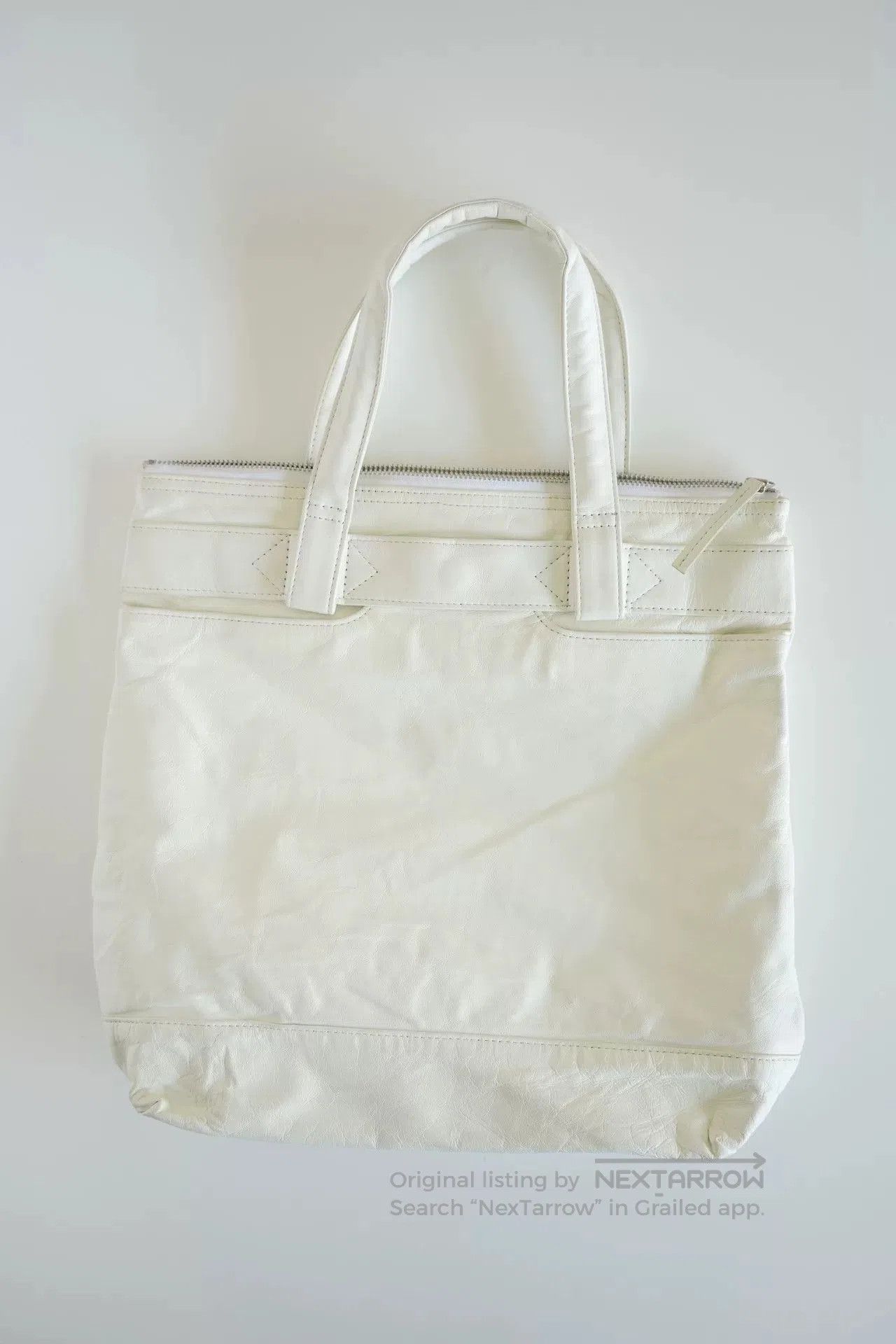 Y's for Men Yohji Yamamoto White Leather Crossbody Bag. Size ONE SIZE - 1 Thumbnail