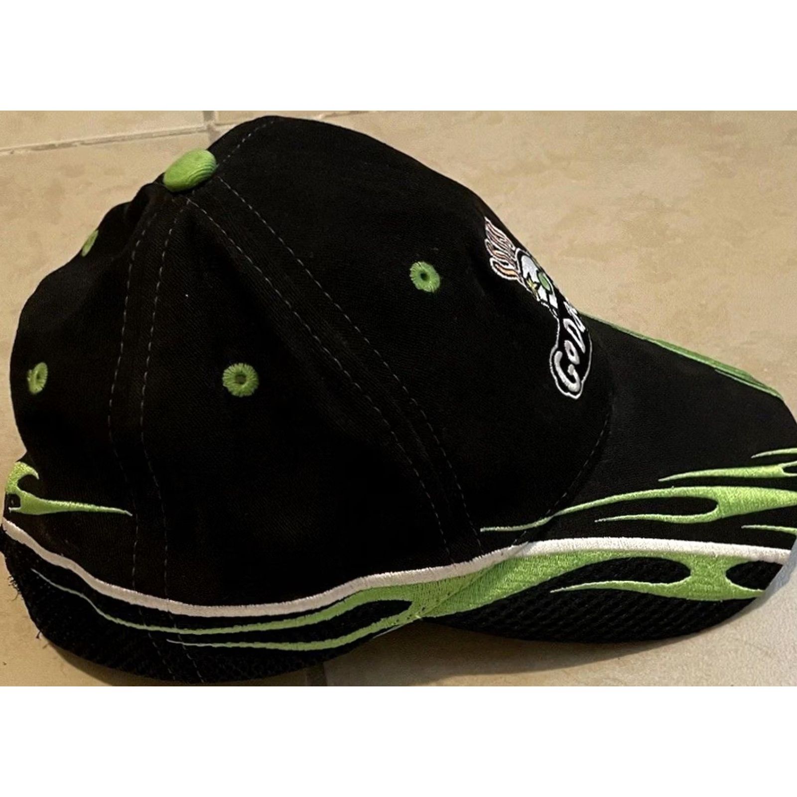 Chase Authentics VINTAGE Chase Authentics Mark Martin #5 Go Daddy Fire Flames Hat Baseball Cap Men Adjustable Black 90s Biker Rock USA Sports Autographed? Size ONE SIZE - 4 Thumbnail