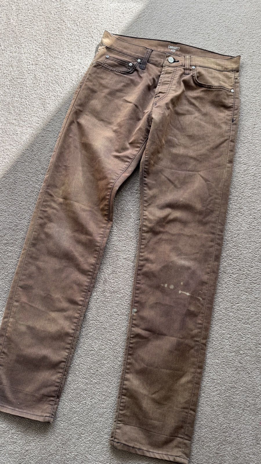 Japanese Brand Carhartt Klondike Crazy Jeans Y2K Mudwash LGB if6was9 vibe Size US 29 - 5 Thumbnail