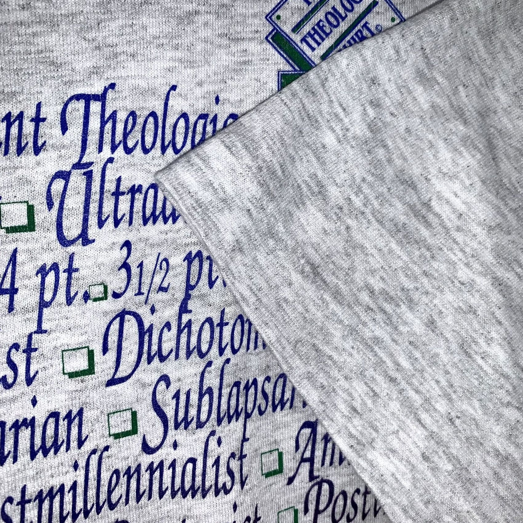 Vintage VINTAGE The Theology Shirt One Body In Christ Tee T-Shirt 90’s USA Large Gray Size US L / EU 52-54 / 3 - 2 Thumbnail