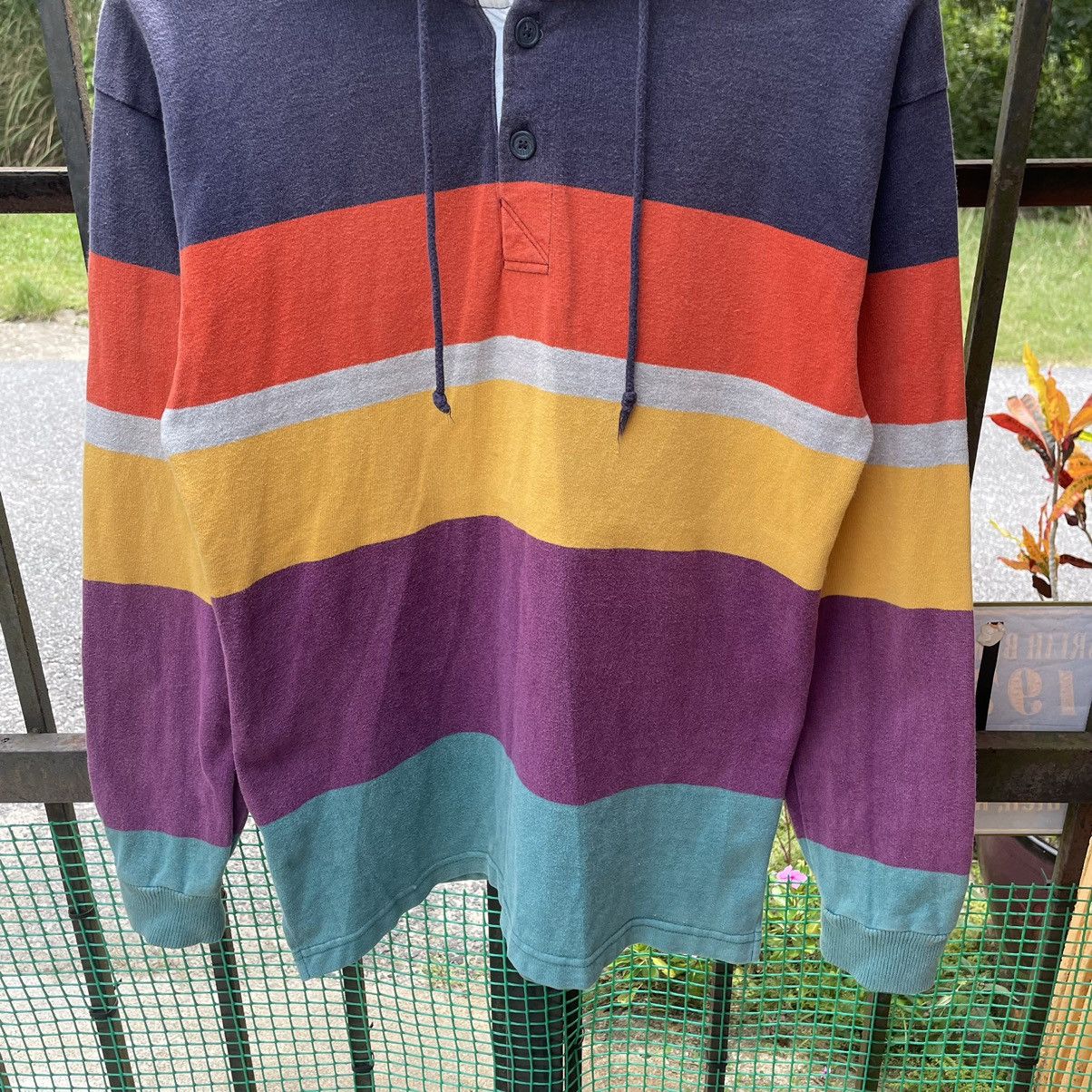 L.L. Bean 🔥🔥Vintage L.L.Bean Striped Multicolour Hooded Polos Tee Size US S / EU 44-46 / 1 - 4 Thumbnail