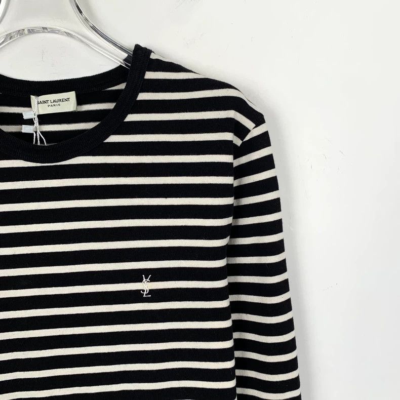 Saint Laurent Paris Saint Laurent Color-block logo embroidered striped cotton c Size US M / EU 48-50 / 2 - 3 Thumbnail
