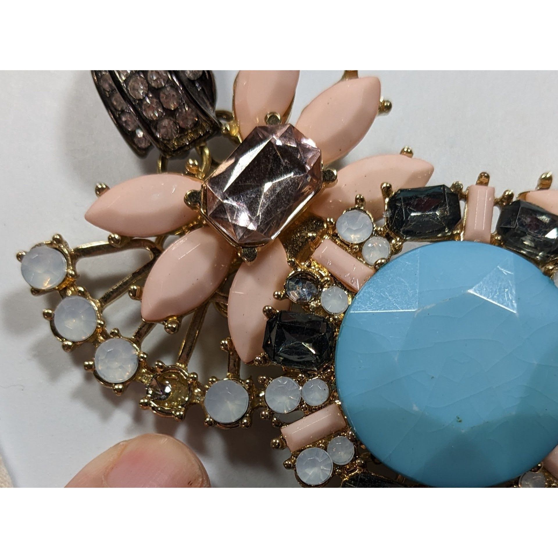 Other Elegant Glam Floral Gemmed Statement Necklace Size ONE SIZE - 7 Thumbnail