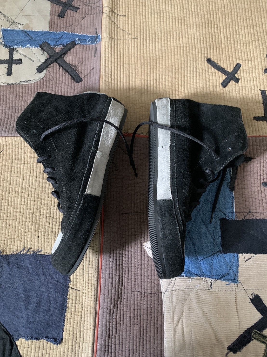 Number (N)ine Rare🔥 AW2013 Number(N)ine x UBIQ High-Top Suede Sneakers Size US 10 / EU 43 - 12 Thumbnail