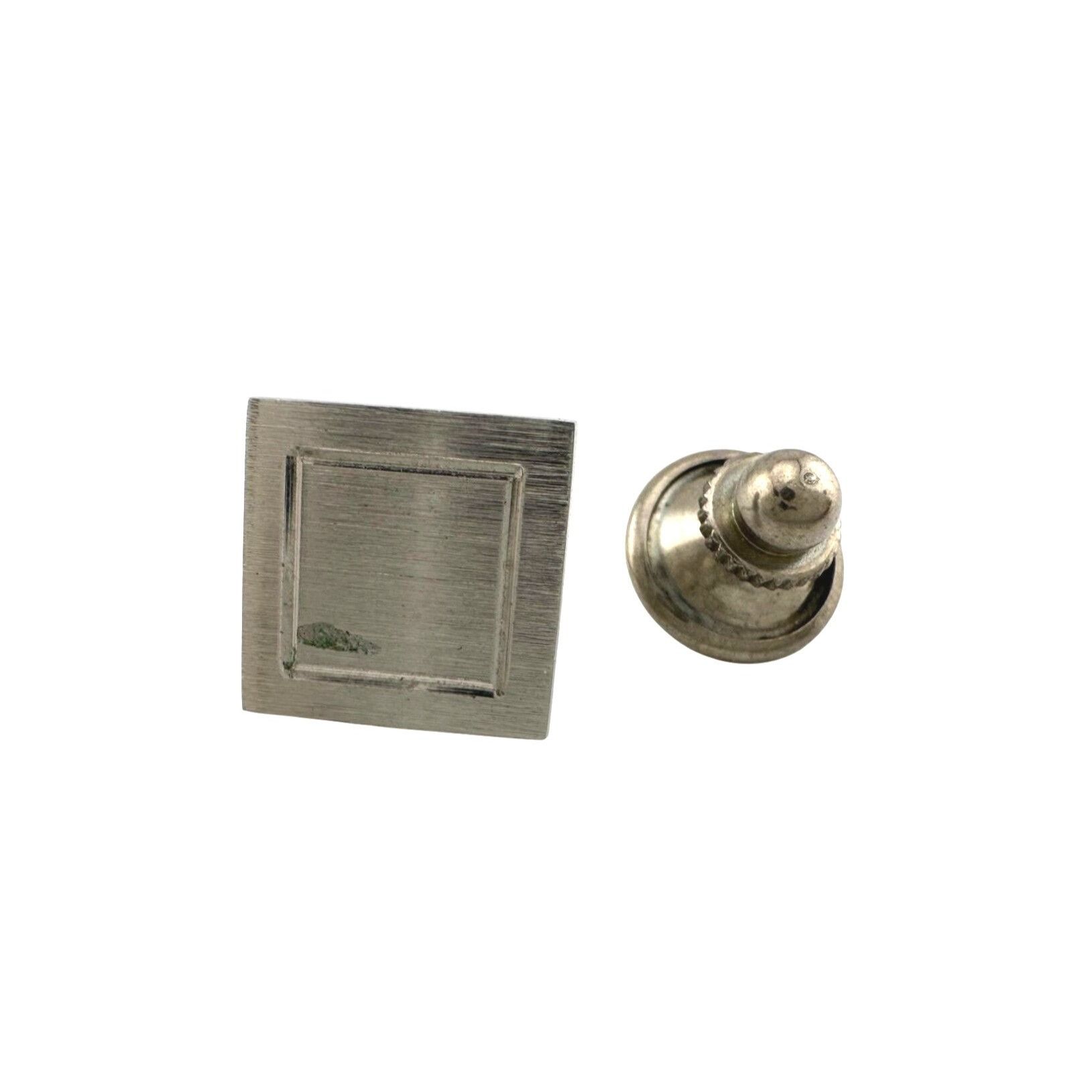 Other Men's Silver Tone Edged Square Shaped Pin / Tie Pin Size ONE SIZE - 1 Thumbnail